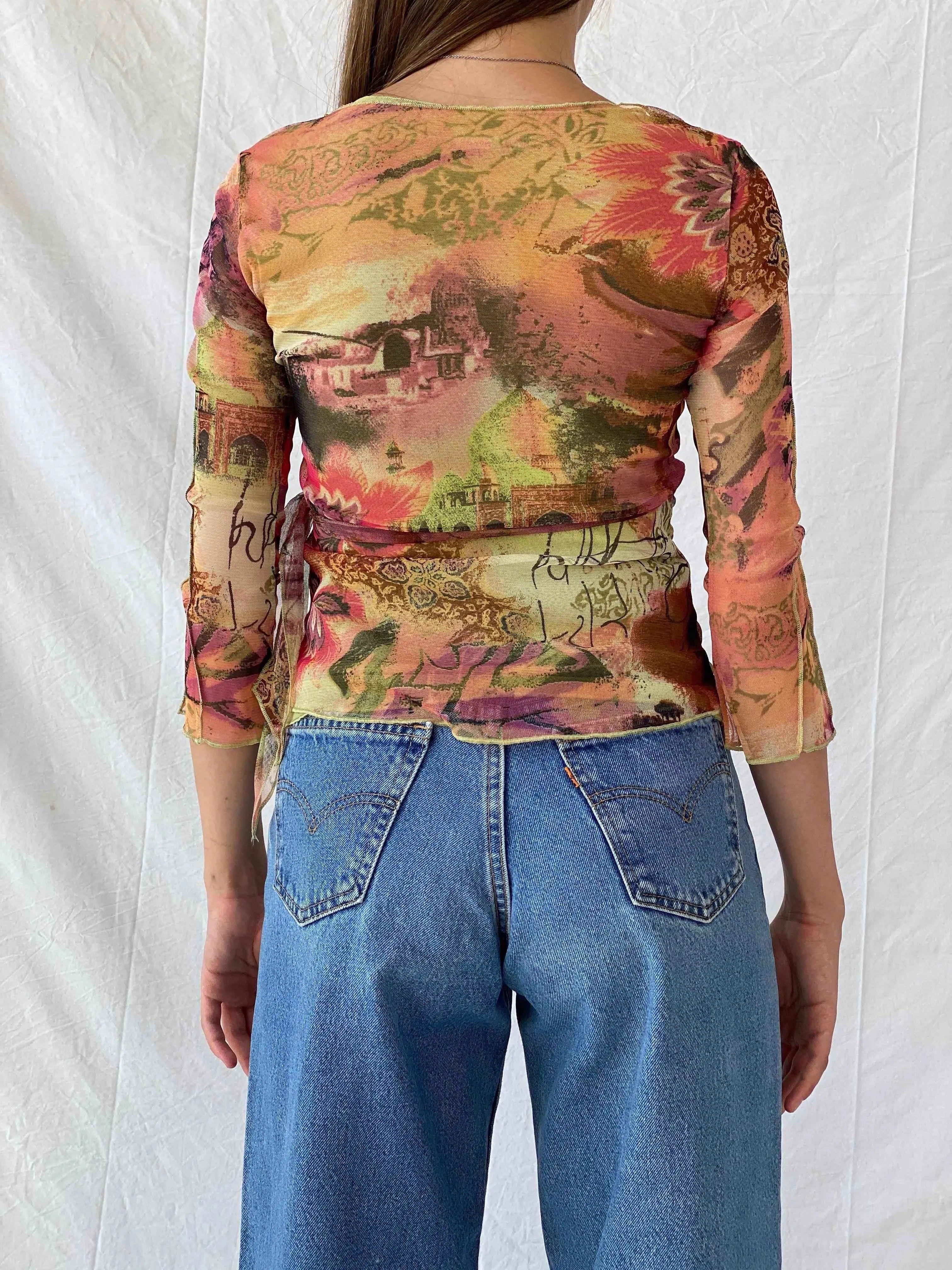 Vintage DPM by Depech Mod Mesh Top - Balagan Vintage Mesh Top Deals, mesh, mesh top, Mira, printed shirt