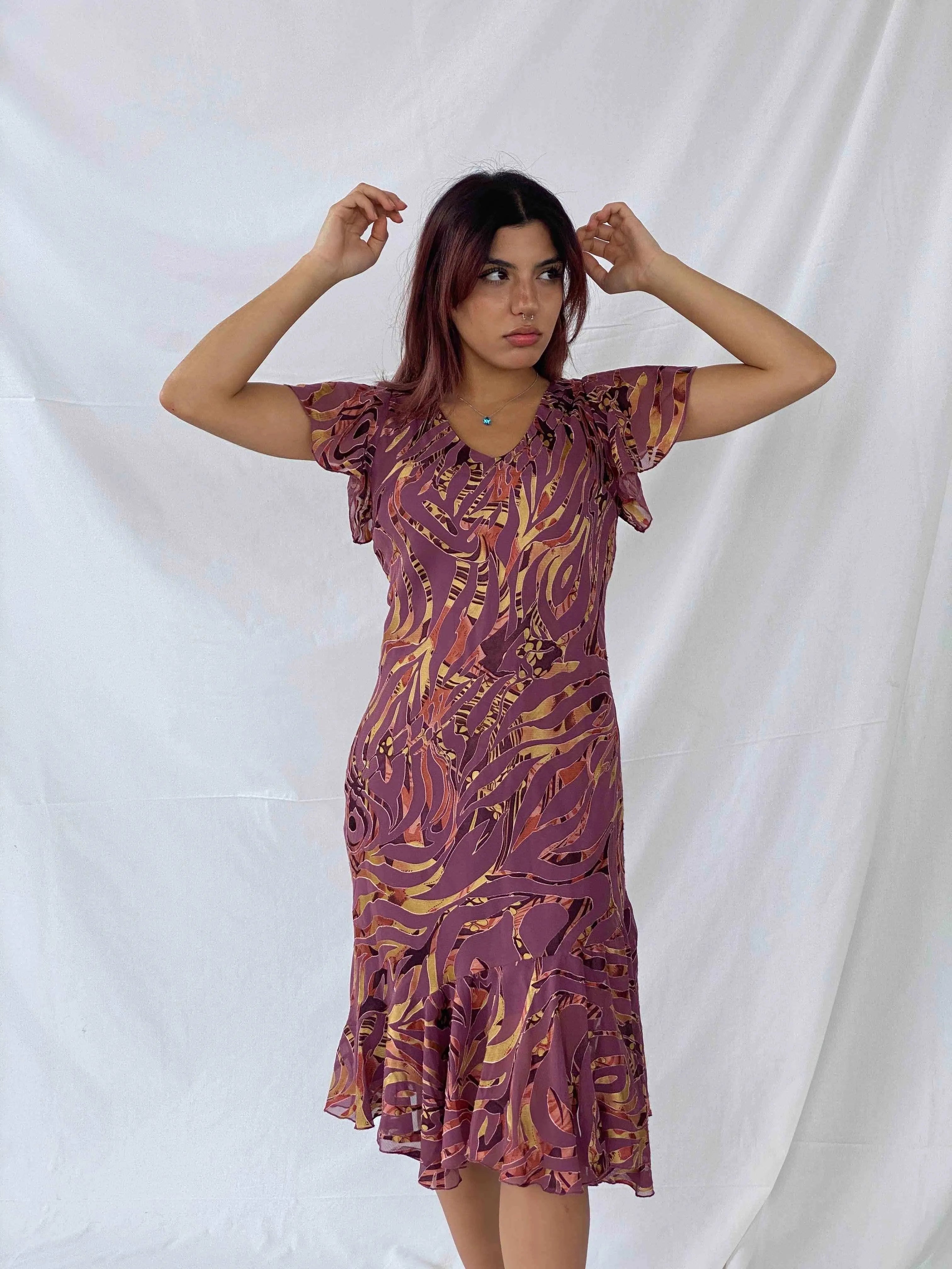Vintage Eva Blue Dress - Balagan Vintage Midi Dress 00s, 90s, dress, midi dress, Taima, Wedding Guest