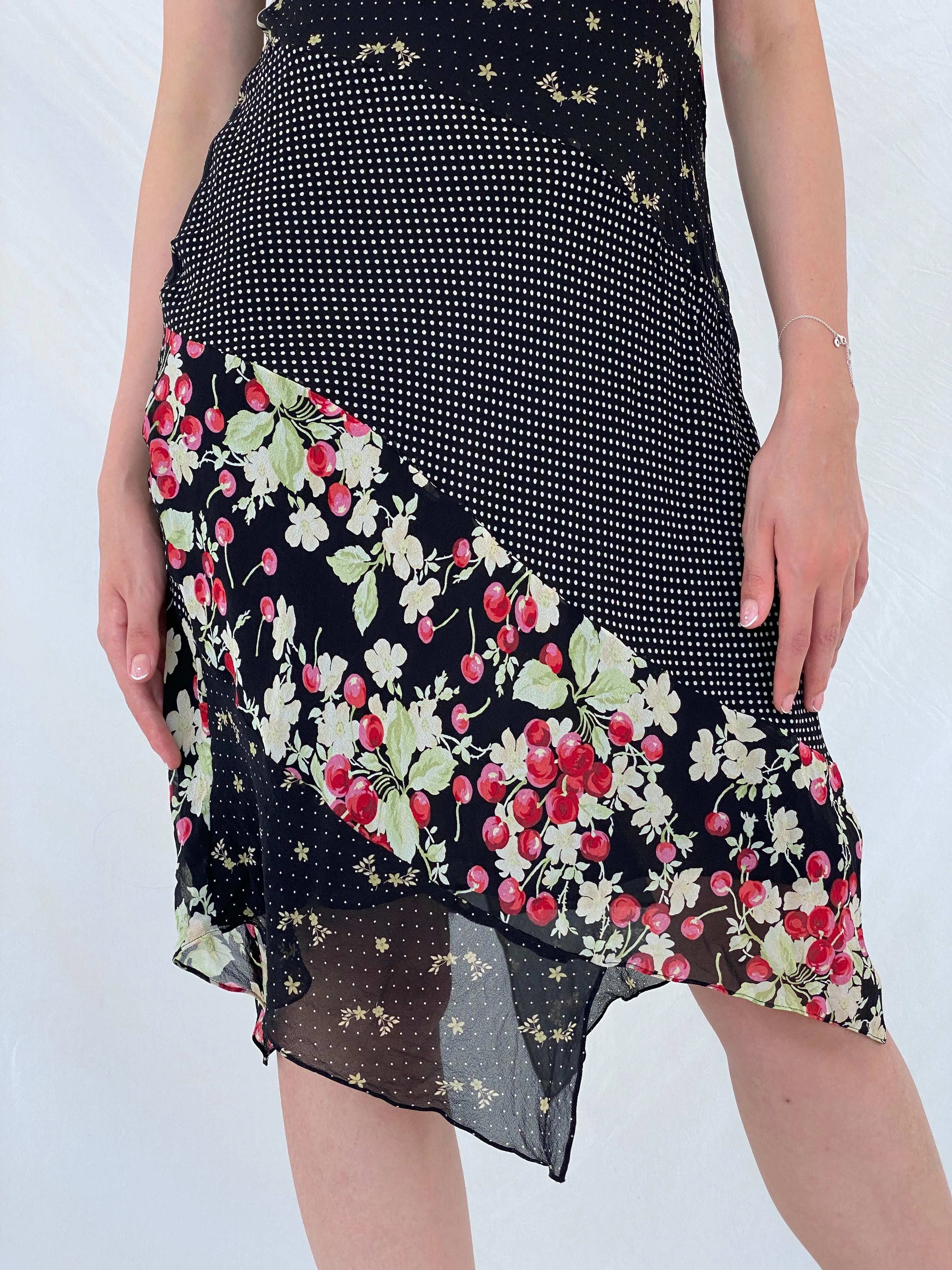 Vintage Express Midi Silk Dress - M - Balagan Vintage Midi Dress 00s, 90s, black dress, midi dress, Mira, silk, Wedding Guest