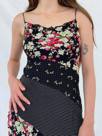 Vintage Express Midi Silk Dress - M - Balagan Vintage Midi Dress 00s, 90s, black dress, Deals, midi dress, Mira, silk, Wedding Guest