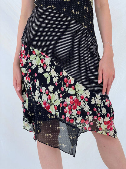 Vintage Express Midi Silk Dress - M - Balagan Vintage Midi Dress 00s, 90s, black dress, Deals, midi dress, Mira, silk, Wedding Guest
