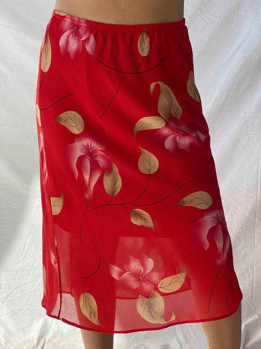 Vintage Floral Midi Skirt - Balagan Vintage Midi Skirt 00s, 90s, Alaa, floral skirt, midi skirt