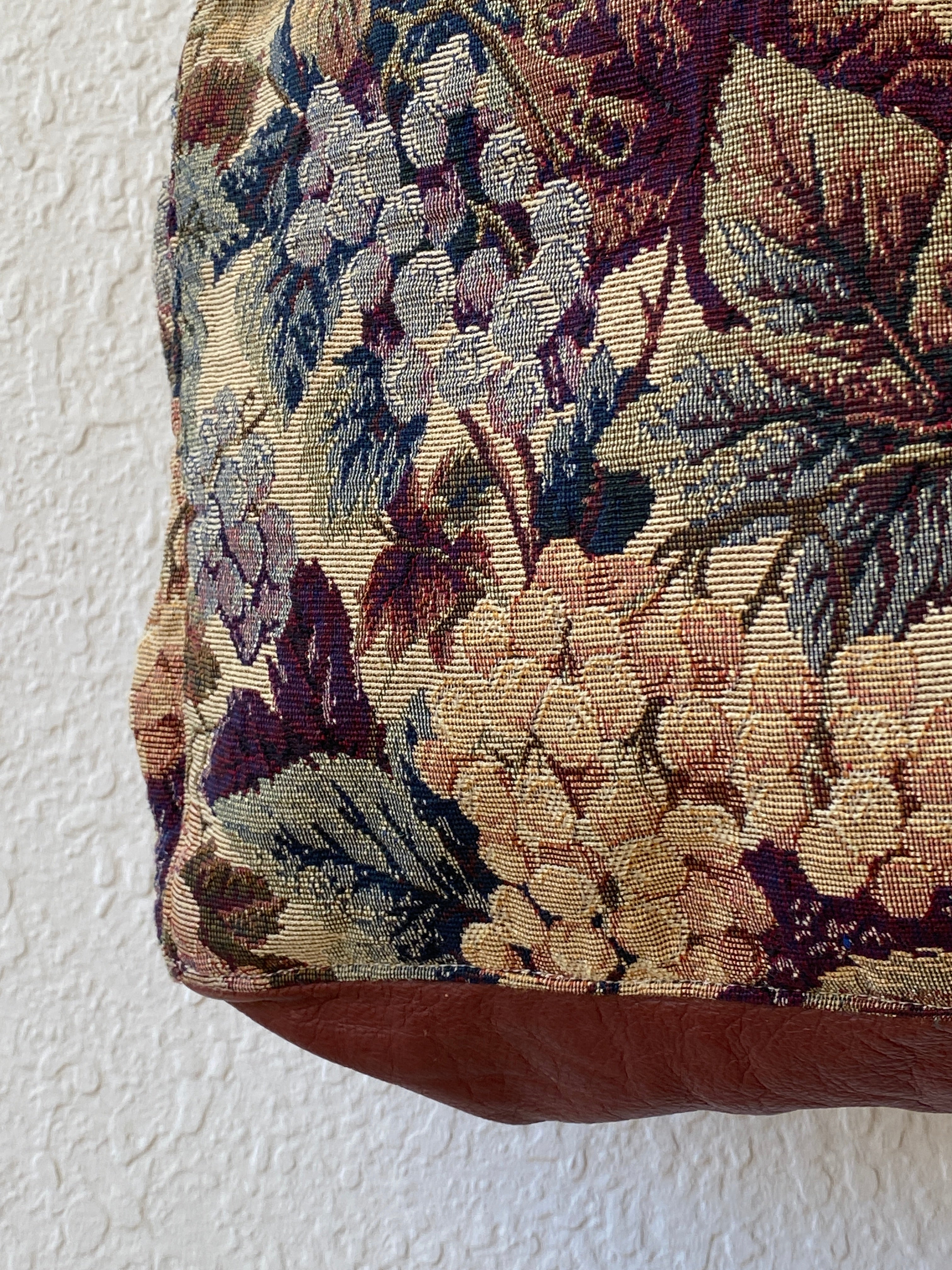 Vintage Floral Tapestry Tote Bag Earth Tone Bucket Bag - Balagan Vintage Tote Bag 00s, 90s, bag, floral, floral print, NEW IN, shoulder bag, Y2K