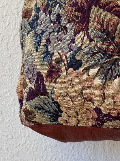 Vintage Floral Tapestry Tote Bag Earth Tone Bucket Bag - Balagan Vintage Tote Bag 00s, 90s, bag, floral, floral print, NEW IN, shoulder bag, Y2K