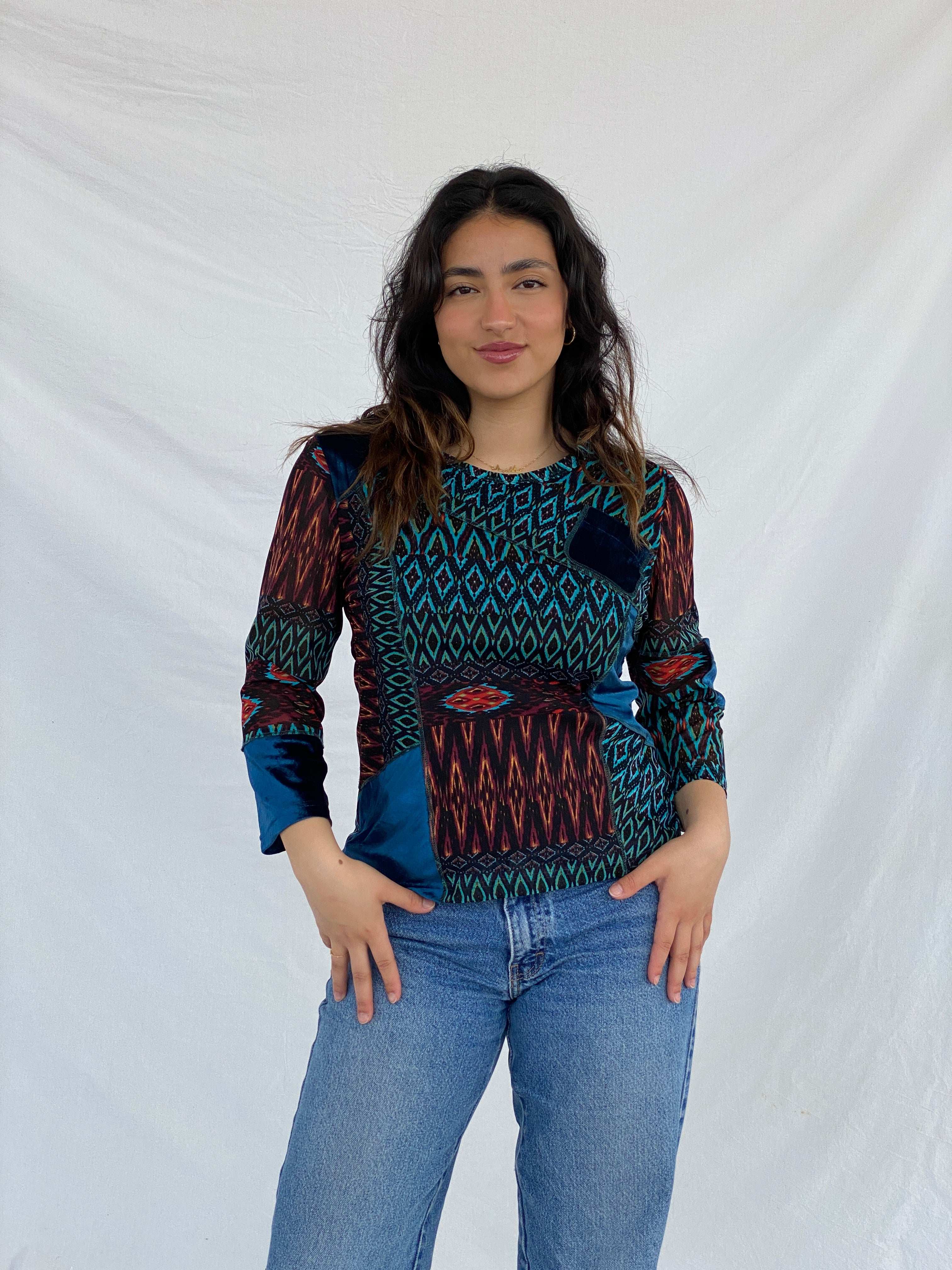 Vintage Full-Sleeve Semi Mesh Top - Balagan Vintage Full Sleeve Top 00s, 90s, Lana, mesh top, winter