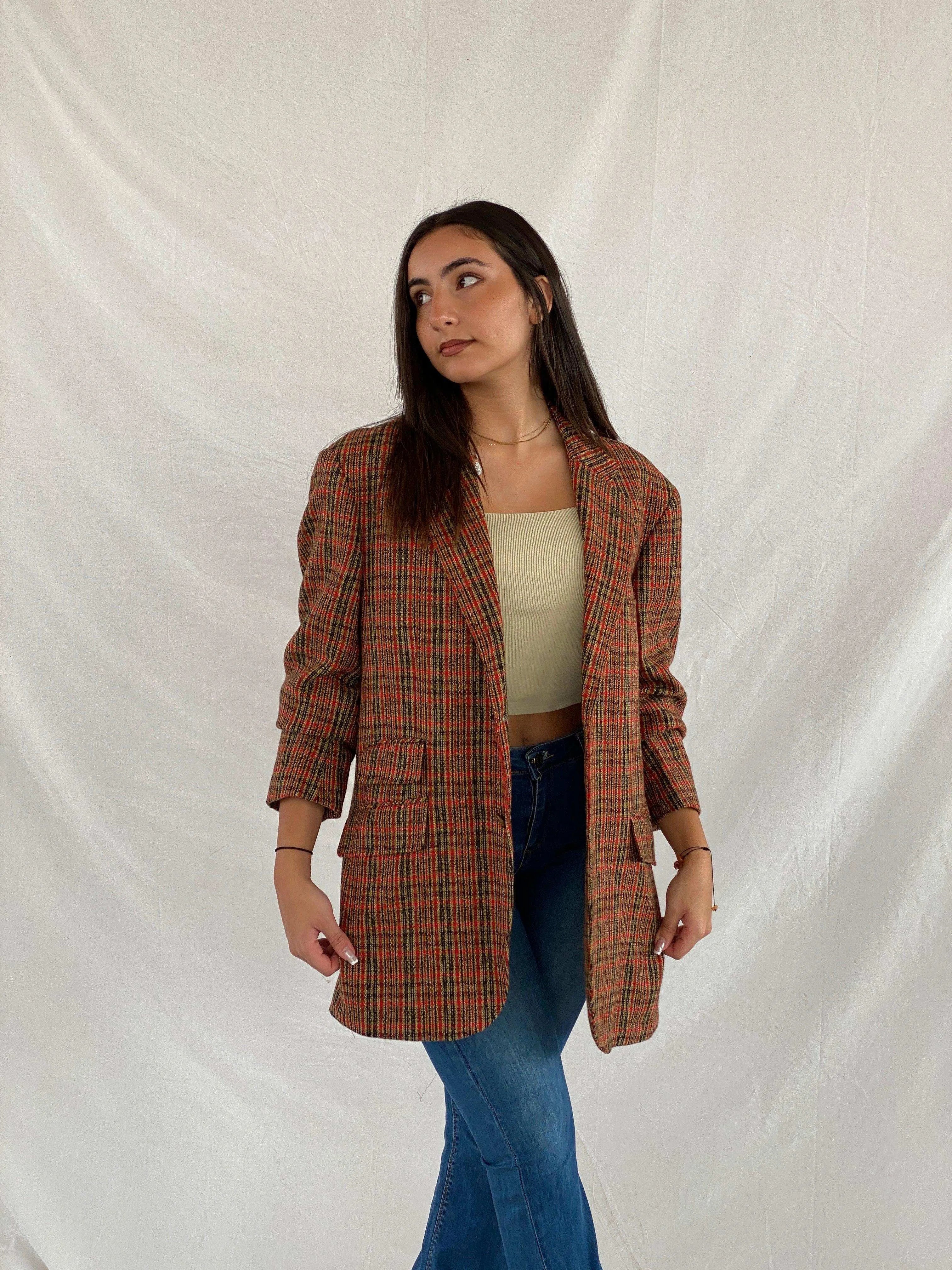 Vintage G-STAGE Comming Man Plaid Blazer - Balagan Vintage Blazer 00s, blazer, Coats&Jackets, full sleeve blazer, plaid blazer, Rama, Women's Blazers