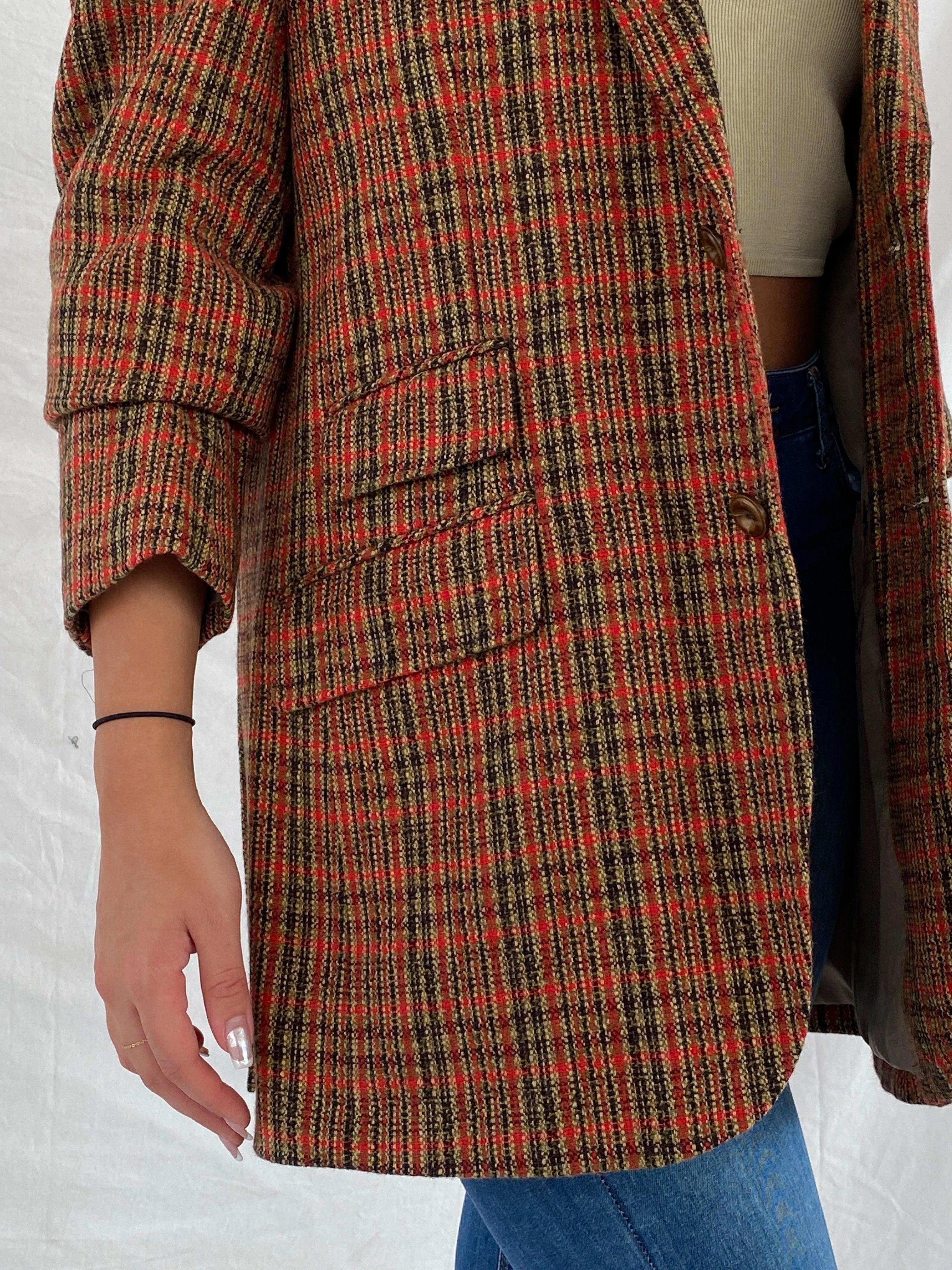 Vintage G-STAGE Comming Man Plaid Blazer - Balagan Vintage Blazer 00s, blazer, full sleeve blazer, plaid blazer, Rama