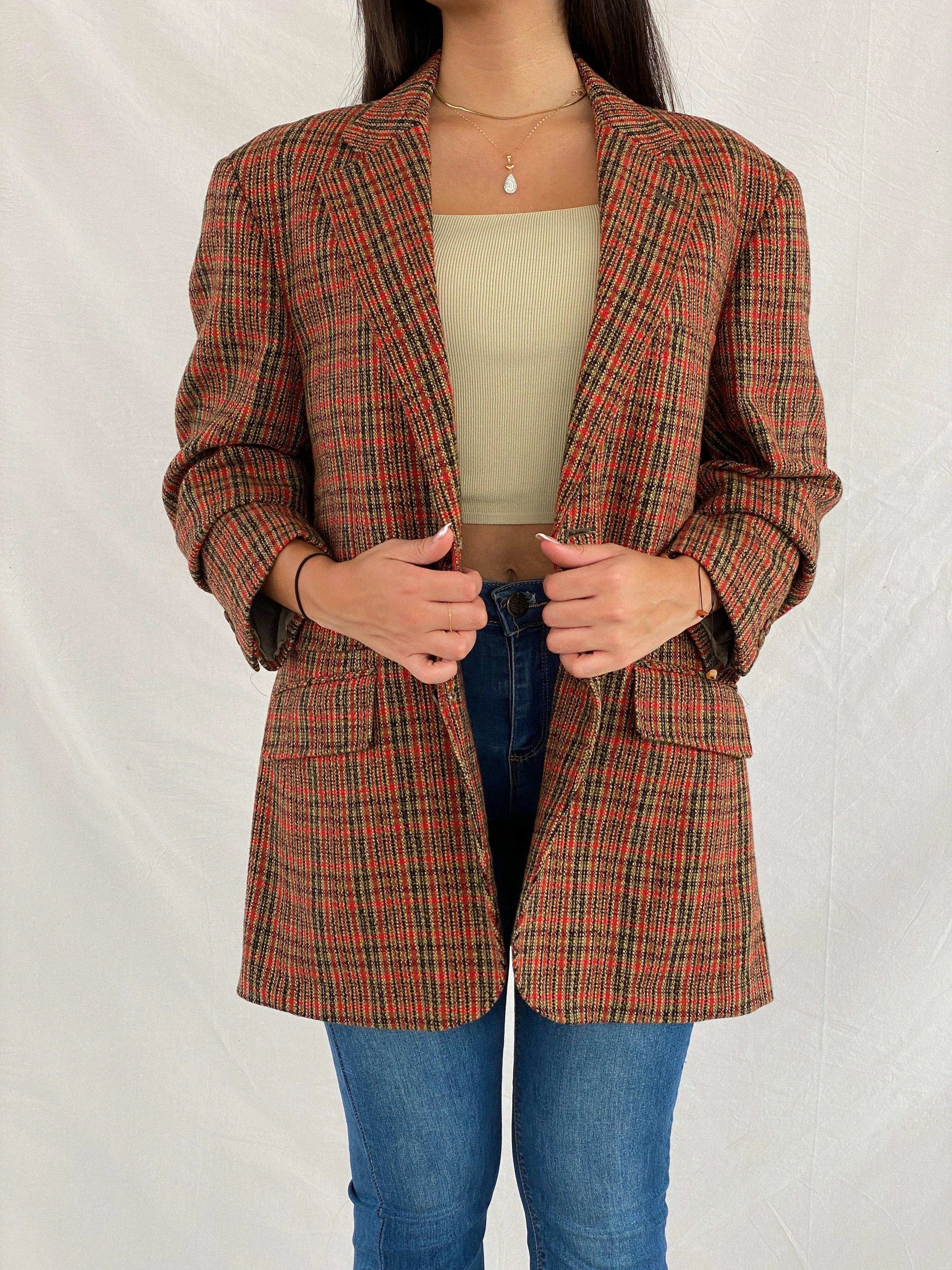 Vintage G-STAGE Comming Man Plaid Blazer - Balagan Vintage Blazer 00s, blazer, Coats&Jackets, full sleeve blazer, plaid blazer, Rama, Women's Blazers