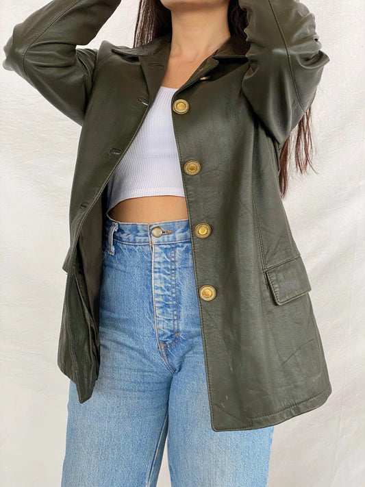 Vintage Guaranteed Original Genuine Leather Jacket - Balagan Vintage Leather Jacket 90s, Aseel, genuine leather, genuine leather jacket, leather jacket