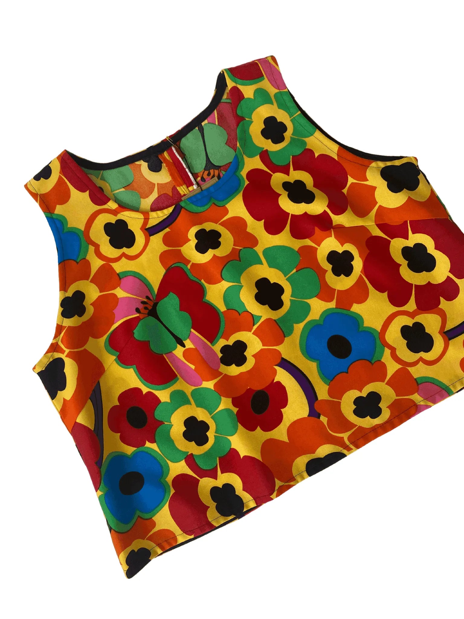 Vintage Handmade Floral Top - Balagan Vintage Sleeveless Top Deals, floral top, Rahmeh