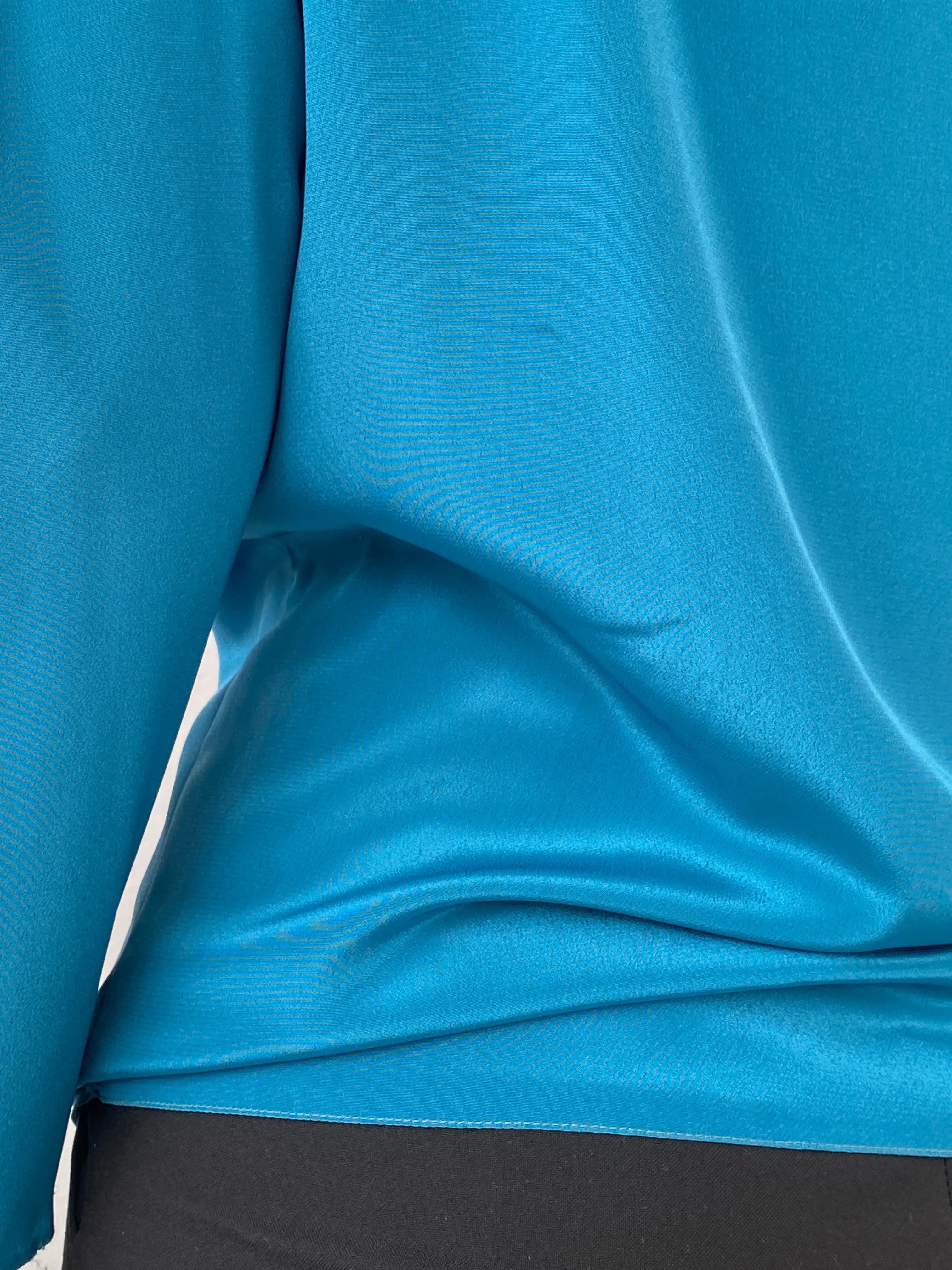 Vintage Handmade Turquoise Aqua Women’s Long Sleeve Sequin Party Wrap Blouse - M - Balagan Vintage Full sleeve Shirt 00s, Ayah, full sleeve shirt, shirt, women shirt