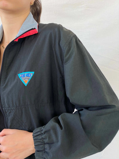 Vintage HIND Black Windbreaker Track Jacket - M - Balagan Vintage Windbreaker Jacket 00s, Coats&Jackets, Mira, vintage, vintage windbreaker, windbreaker, windbreaker jacket, women, Women's Windbreaker Jackets