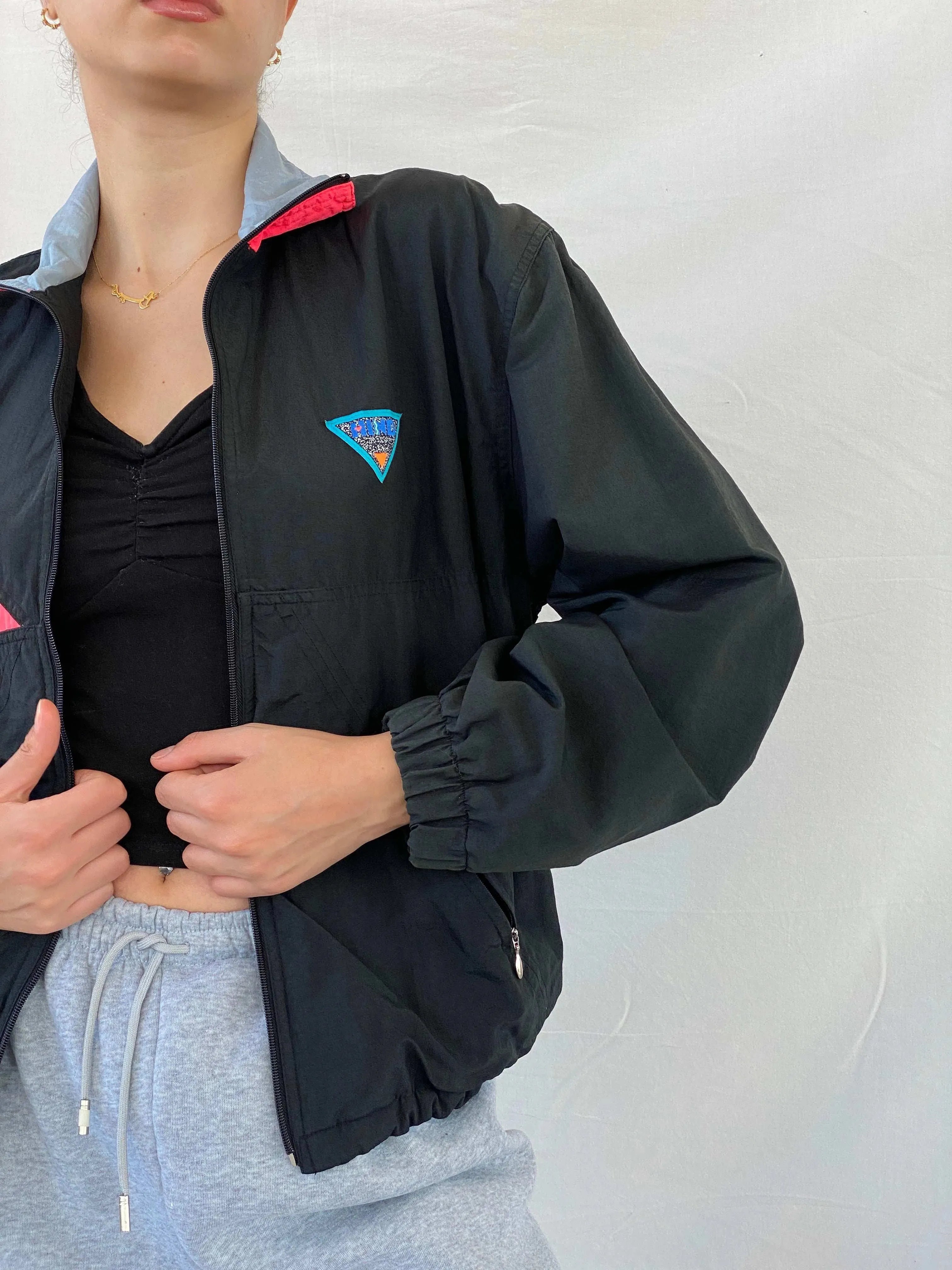 Vintage HIND Black Windbreaker Track Jacket - M - Balagan Vintage Windbreaker Jacket 00s, Coats&Jackets, Mira, vintage, vintage windbreaker, windbreaker, windbreaker jacket, women, Women's Windbreaker Jackets