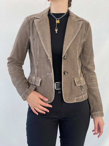 Vintage i Blues Club Women’s Gray Structured Wool Blend Blazer - L - Balagan Vintage Blazer Ayah, blazer, Coats&Jackets, full sleeve blazer, Women's Blazers, wool