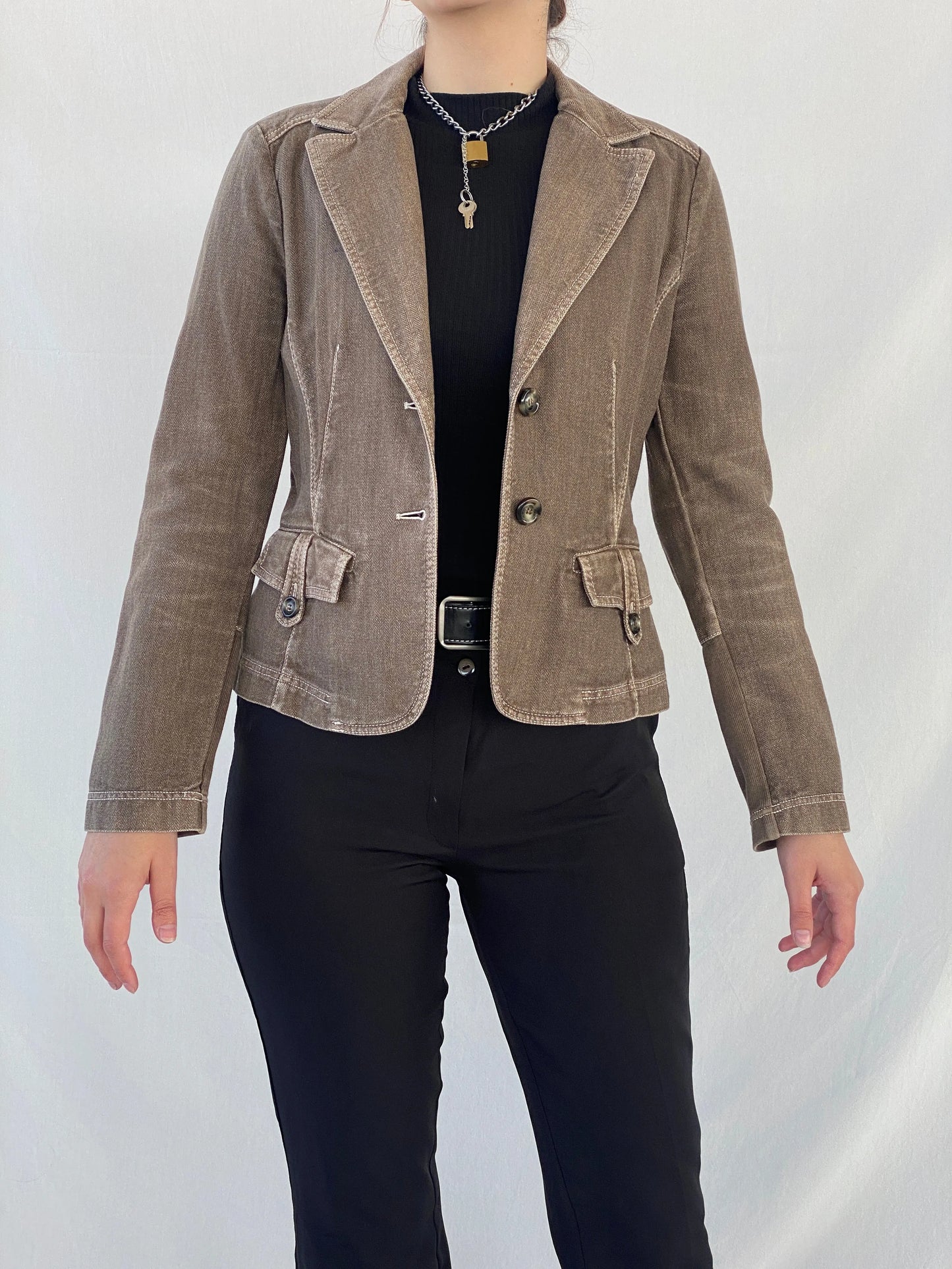 Vintage i Blues Club Women’s Gray Structured Wool Blend Blazer - L - Balagan Vintage Blazer Ayah, blazer, Coats&Jackets, full sleeve blazer, Women's Blazers, wool