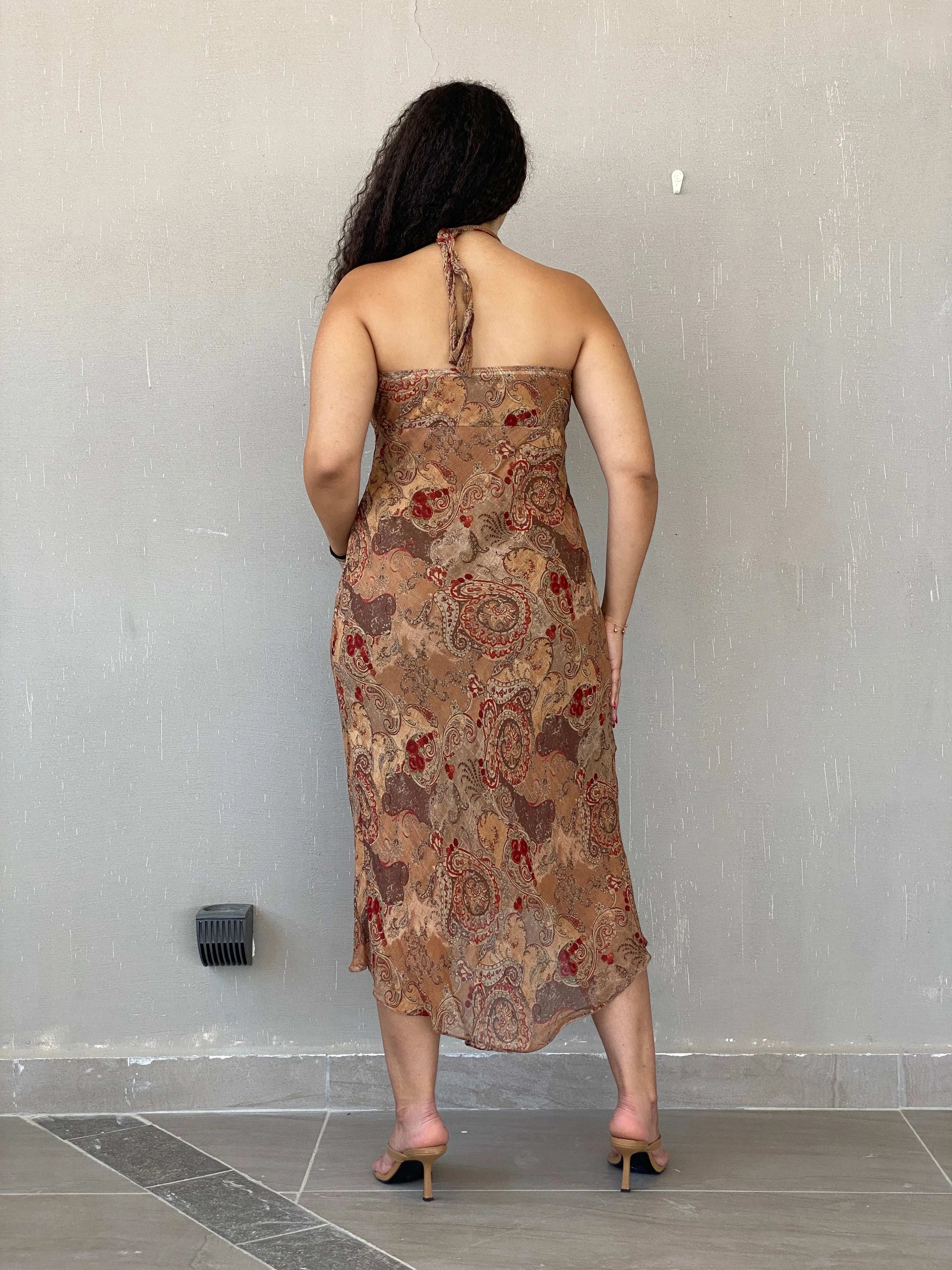 Vintage Jacob Midi Halter Dress - L - Balagan Vintage Midi Dress 00s, 00s dress, 90s, Dina, dress, midi dress, summer dress