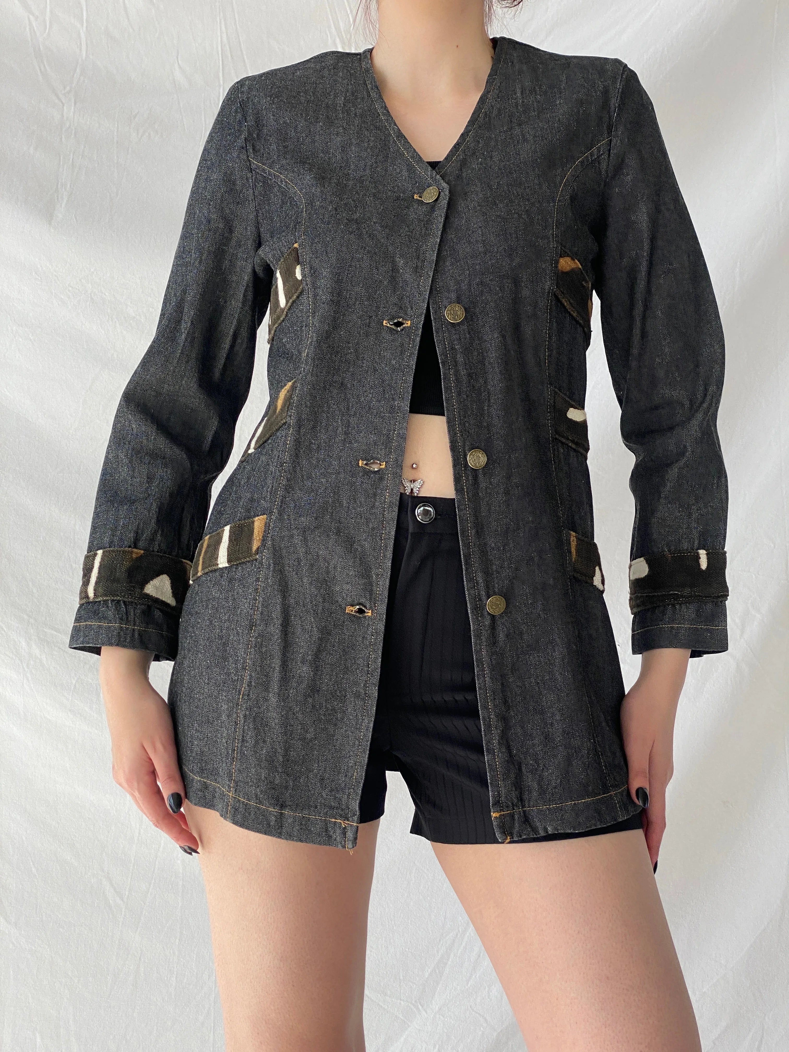 Vintage Jamp Fashion By Charlie Cotton Denim Jacket - M - Balagan Vintage Leather Jacket 00s, Ayah, blazer, Coats&Jackets, denim, full sleeve blazer, winter, Women's Blazers, Women's Denim Jackets