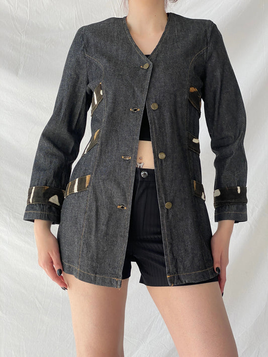 Vintage Jamp Fashion By Charlie Cotton Denim Jacket - M - Balagan Vintage Leather Jacket 00s, Ayah, blazer, Coats&Jackets, denim, full sleeve blazer, winter, Women's Blazers, Women's Denim Jackets