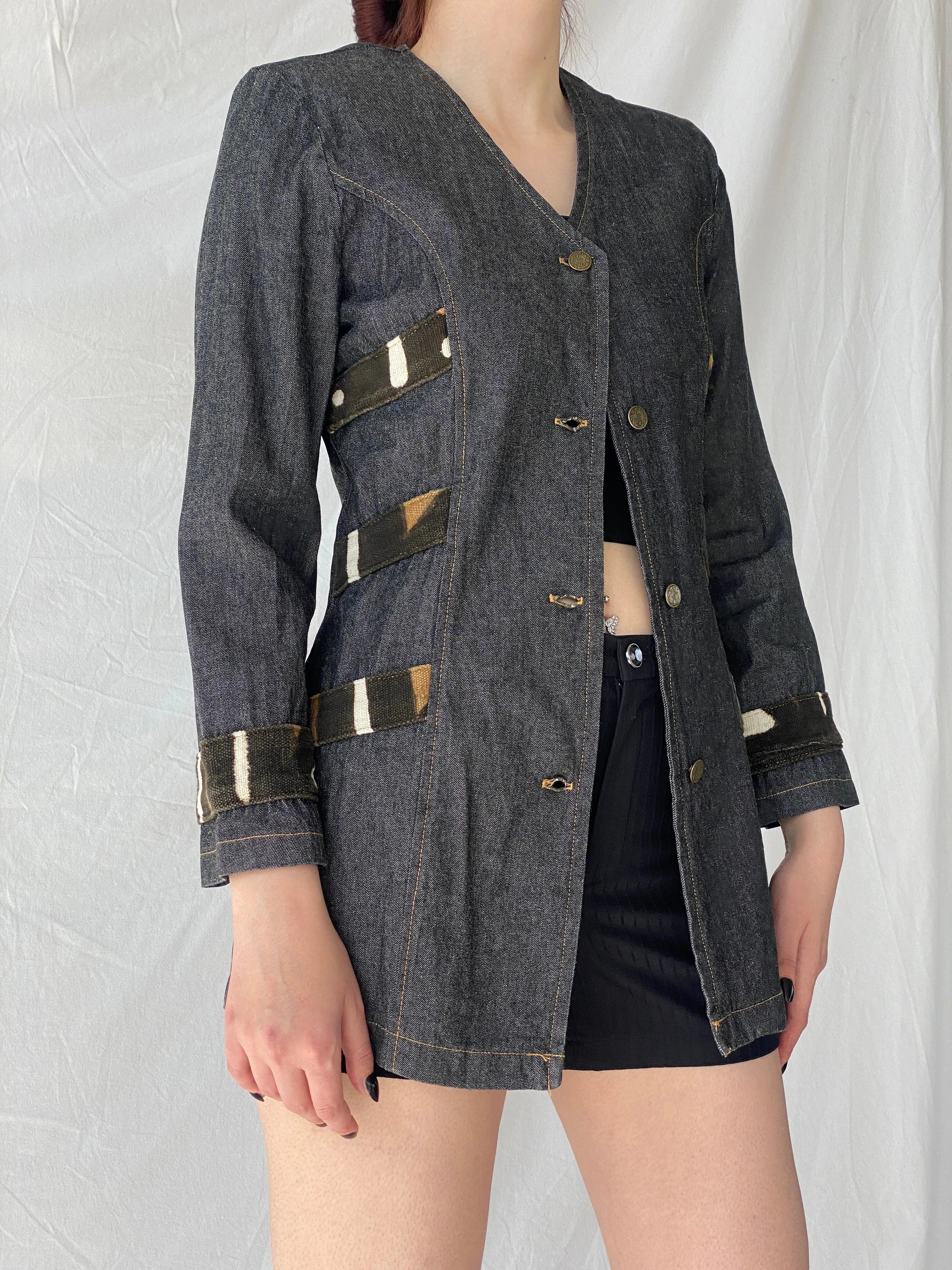 Vintage Jamp Fashion By Charlie Cotton Denim Jacket - M - Balagan Vintage Leather Jacket 00s, Ayah, blazer, Coats&Jackets, denim, full sleeve blazer, winter, Women's Blazers, Women's Denim Jackets