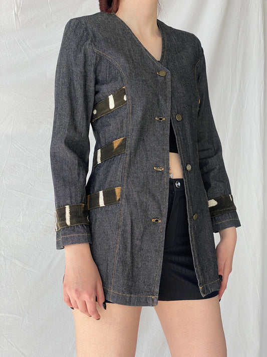 Vintage Jamp Fashion By Charlie Cotton Denim Jacket - M - Balagan Vintage Leather Jacket 00s, Ayah, blazer, Coats&Jackets, denim, full sleeve blazer, winter, Women's Blazers, Women's Denim Jackets