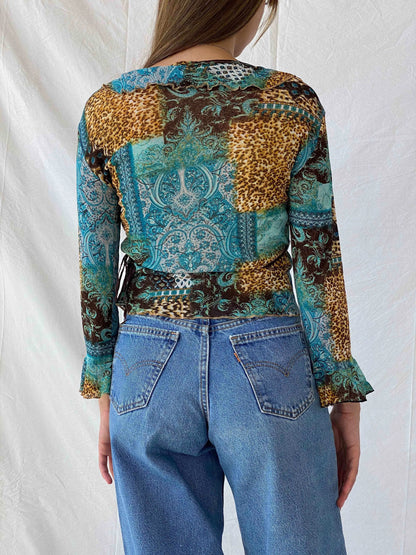 Vintage Jus De Pom Paris Wrap Top - Balagan Vintage Wrap Top 00s, 90s, Deals, Mira