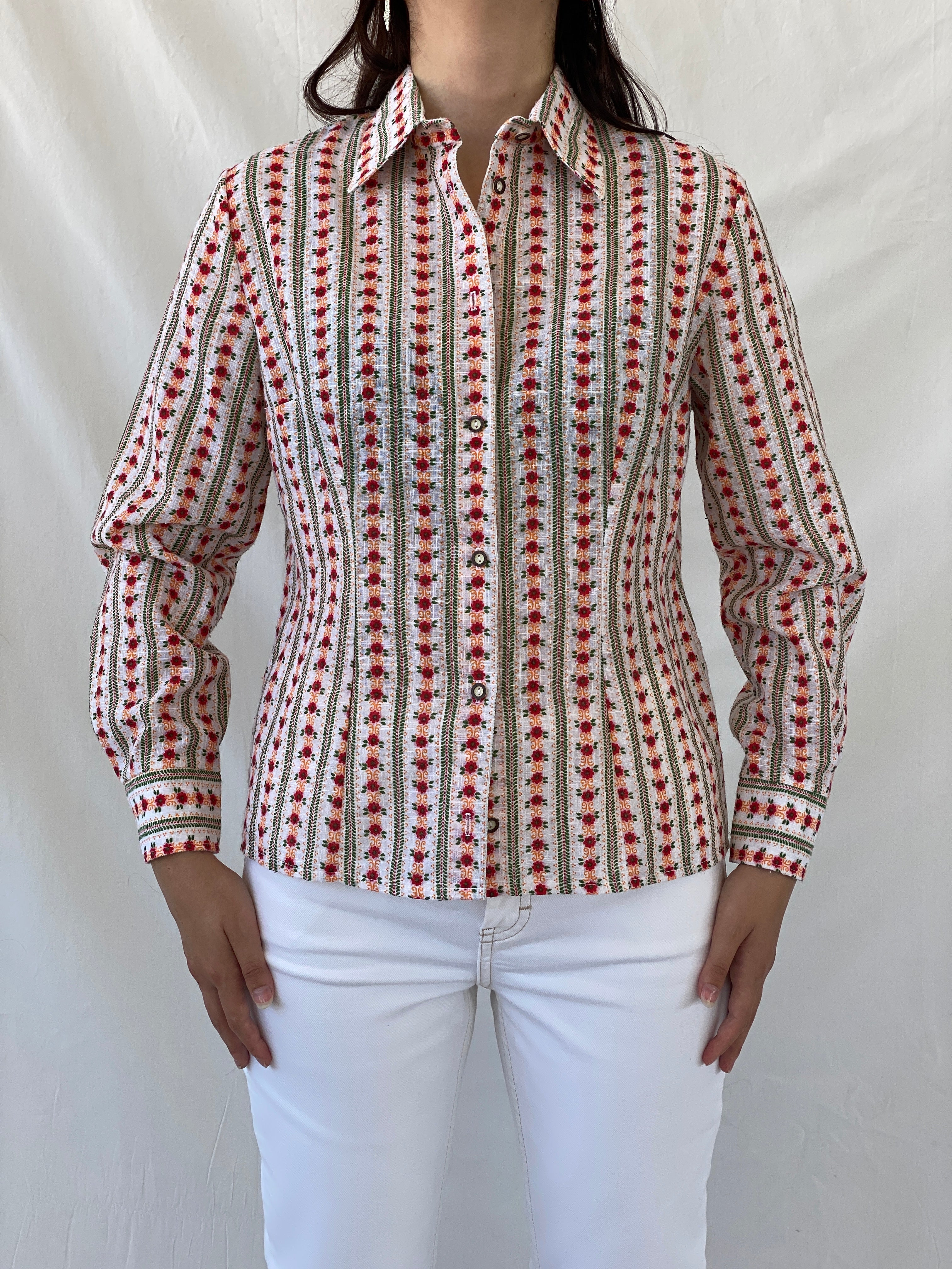 Vintage Lanz Salzburger Floral Button Up Full Sleeve Shirt - XL - Balagan Vintage Full Sleeve Shirt 00s, Ayah, floral, floral shirt, full sleeve shirt, NEW IN, Office core, summer