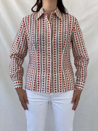 Vintage Lanz Salzburger Floral Button Up Full Sleeve Shirt - XL - Balagan Vintage Full Sleeve Shirt 00s, Ayah, floral, floral shirt, full sleeve shirt, NEW IN, Office core, summer