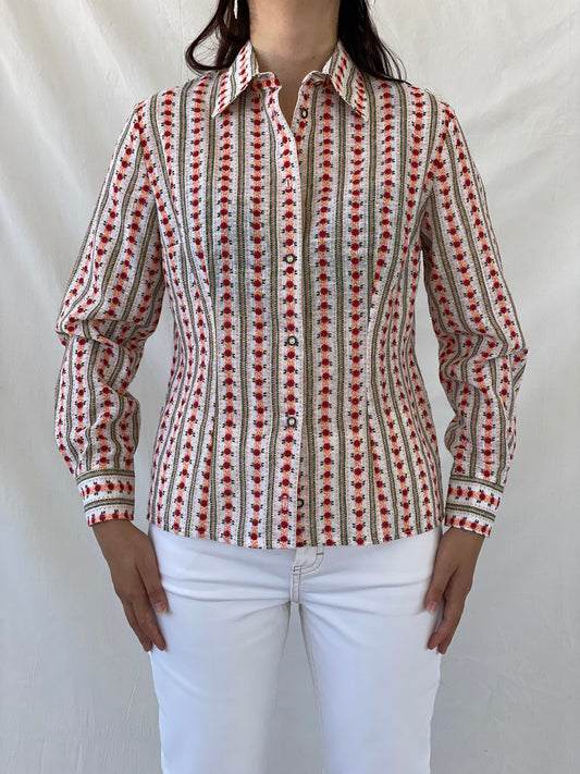 Vintage Lanz Salzburger Floral Button Up Full Sleeve Shirt - XL - Balagan Vintage Full Sleeve Shirt 00s, Ayah, floral, floral shirt, full sleeve shirt, NEW IN, Office core, summer