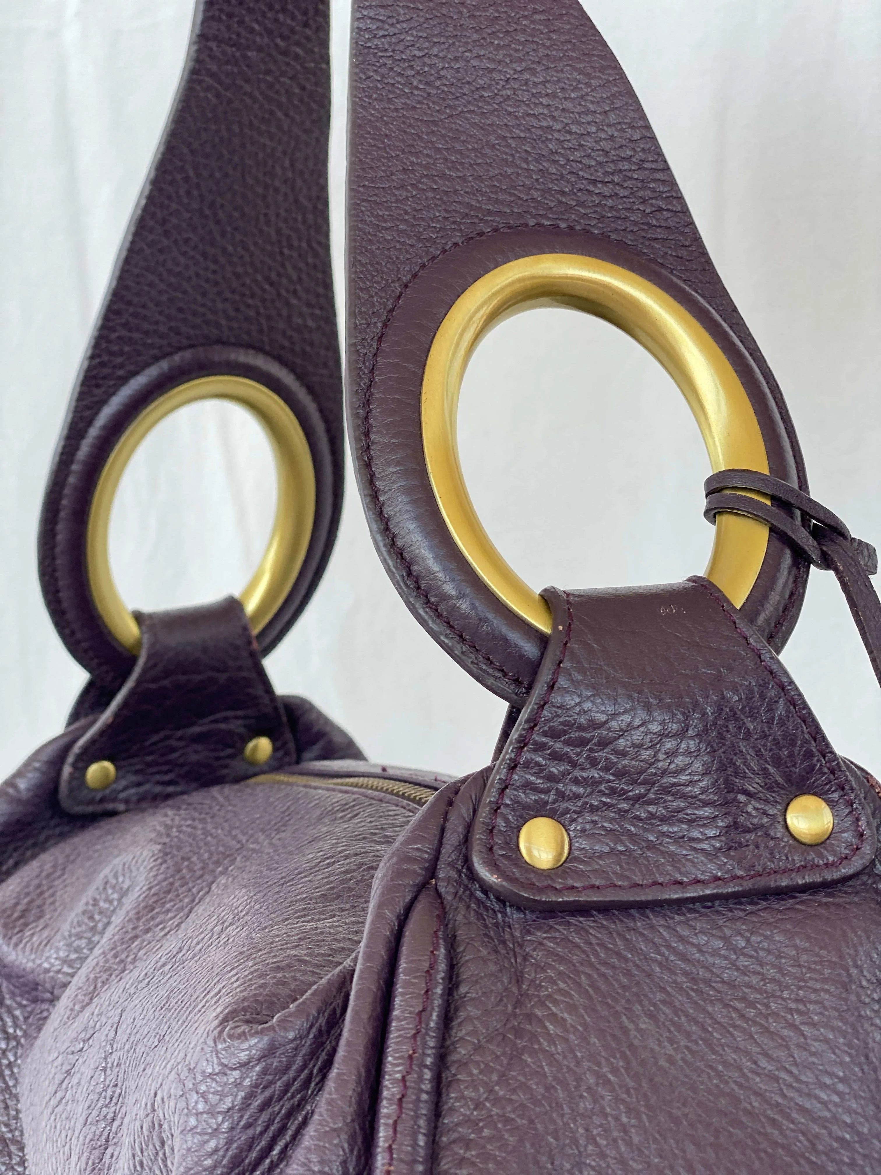 Vintage Late 90s Early 00s Rocha. John Rocha Purple Leather Shoulder Bag - Balagan Vintage Bags 00s, 90s, genuine leather, shoulder bag