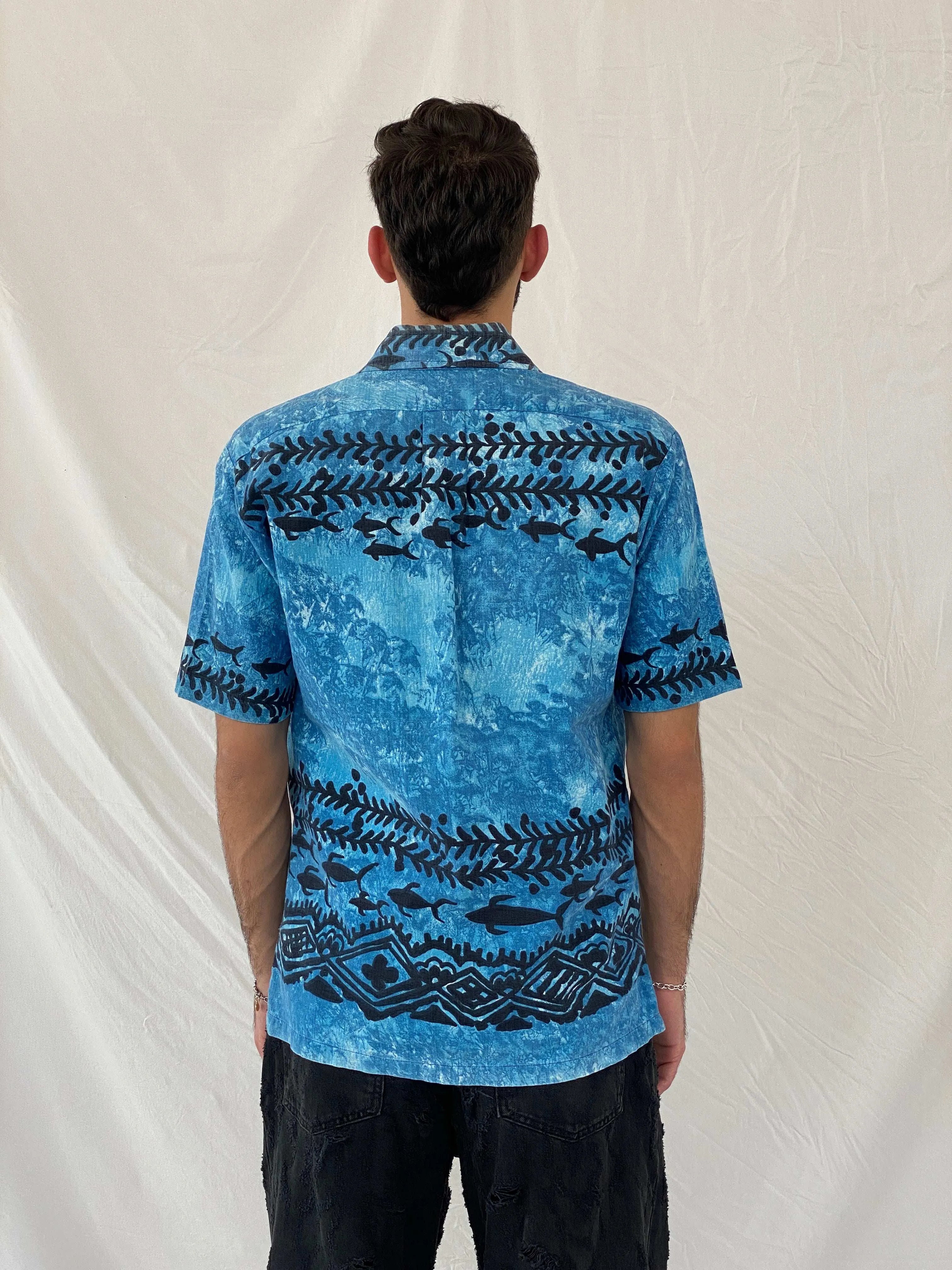 Vintage Lehua Hawaiian Top Size M - Balagan Vintage Half Sleeve Top 90s, Awsam, half sleeve shirt, mens shirt, printed shirt