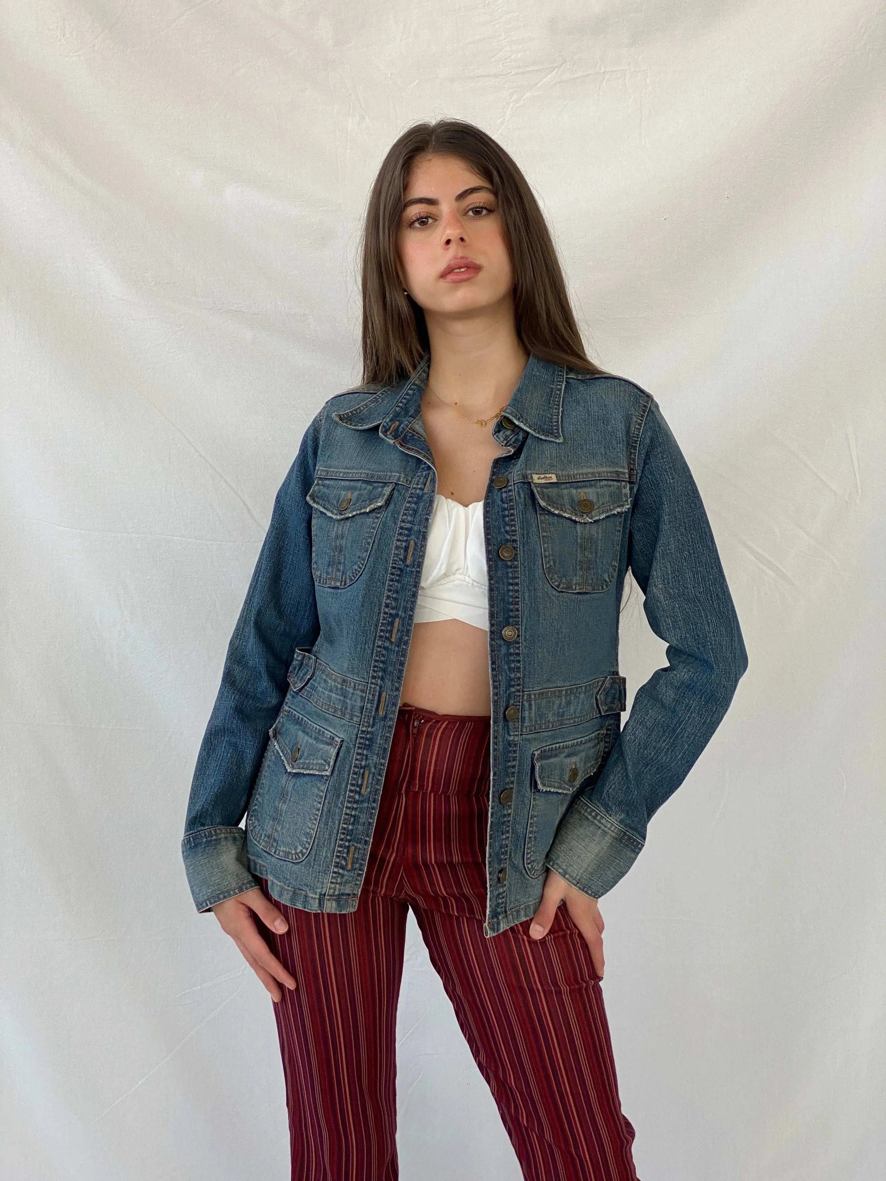 Vintage Levi’s Levi Strauss Signature Long Denim Jacket - M - Balagan Vintage Denim Jacket 00s, Coats&Jackets, denim, denim jacket, levis, levis jeans, Mira, Women's Denim Jackets