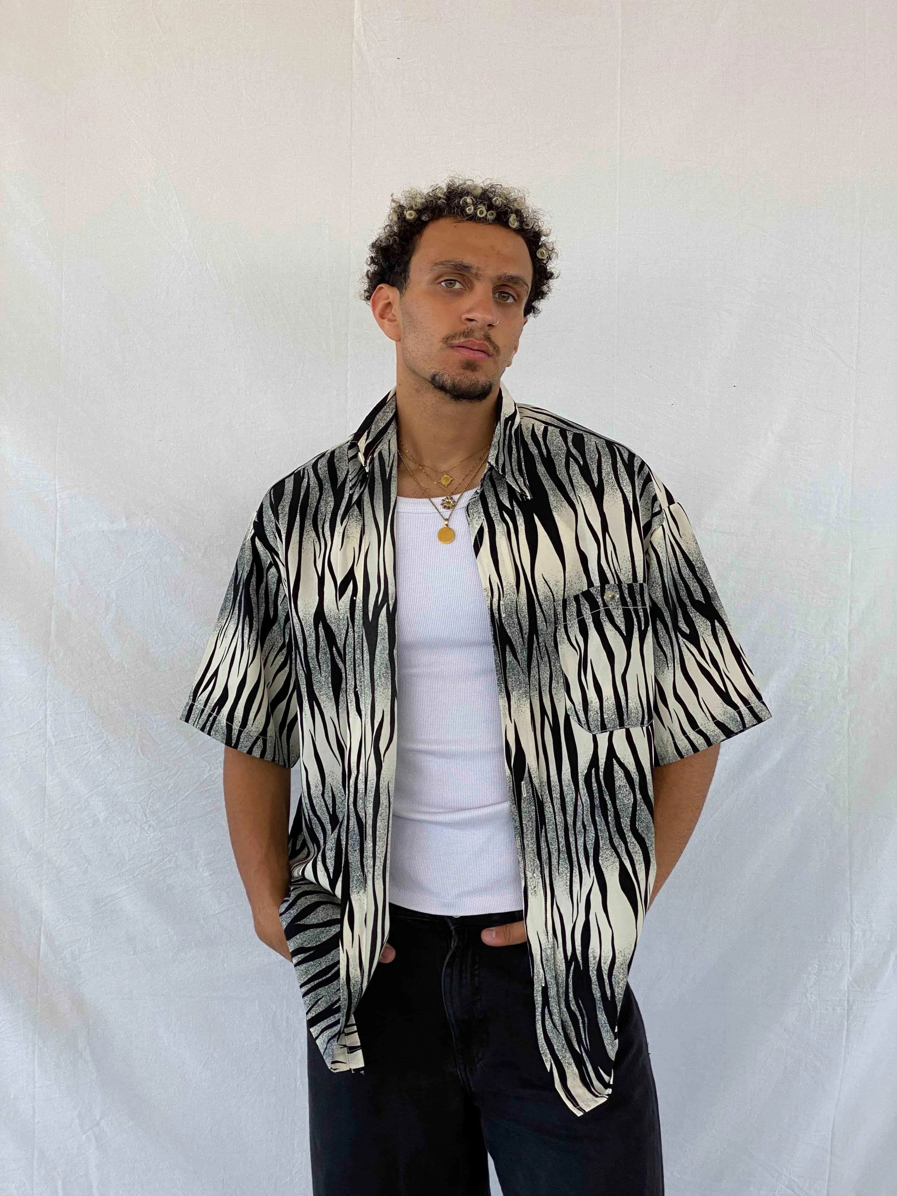 Vintage Limers Printed Shirt - Balagan Vintage Half Sleeve Shirt 00s, 90s, Abdullah, half sleeve shirt, men