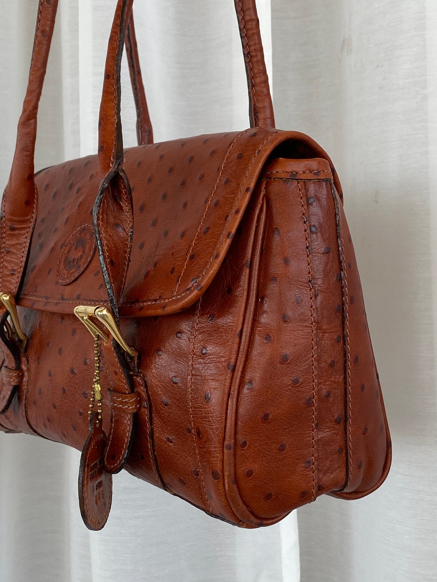Vintage Los Robles Polo Time Brown Genuine Leather Shoulder Bag - Balagan Vintage Shoulder Bag 00s, 90s, bag, brown leather, genuine leather, shoulder bag, Y2K