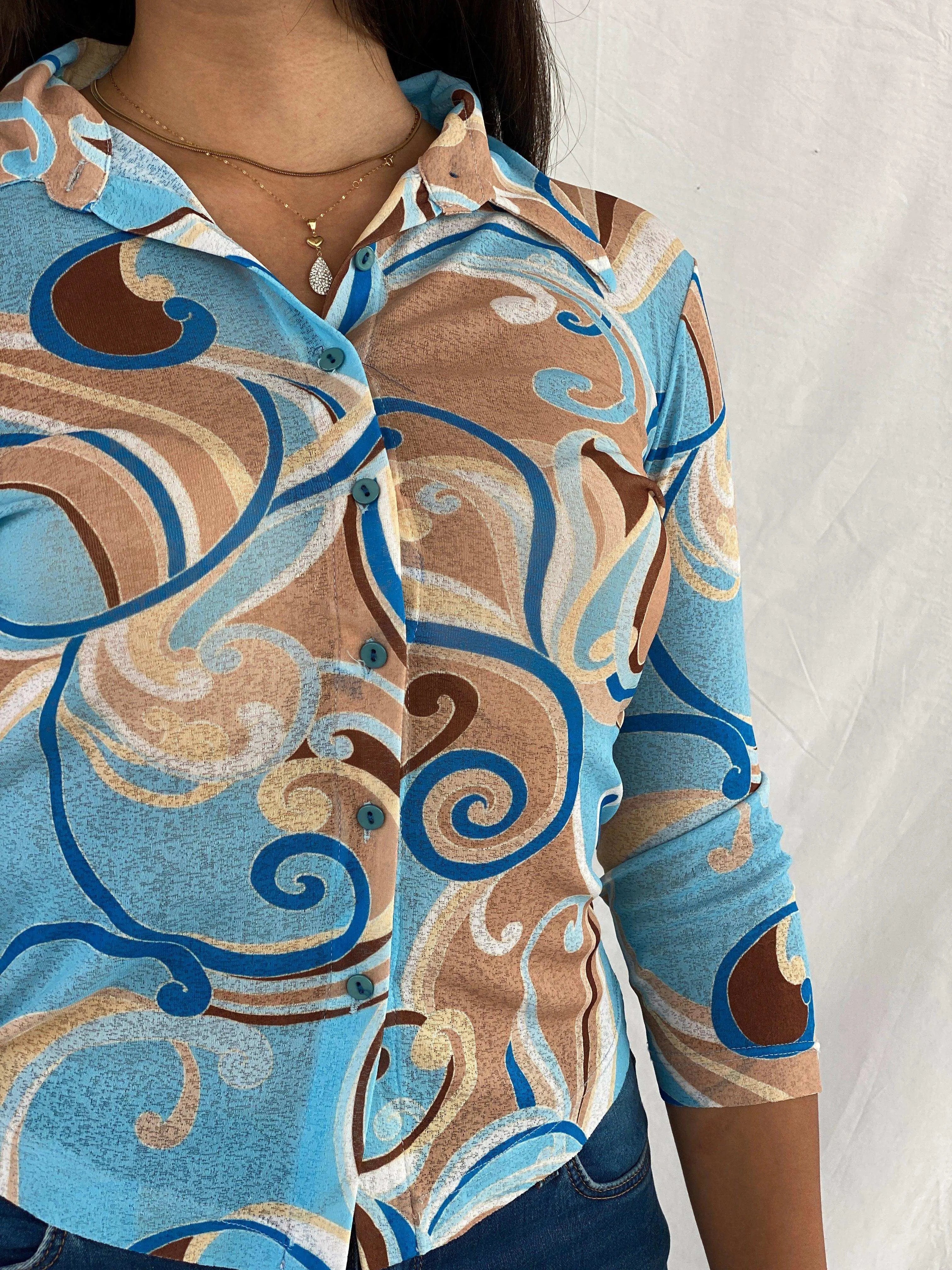 Vintage MADLeN Groovy Shirt - Balagan Vintage Sheer Shirt groovy, groovy shirt, Rama, sheer shirt