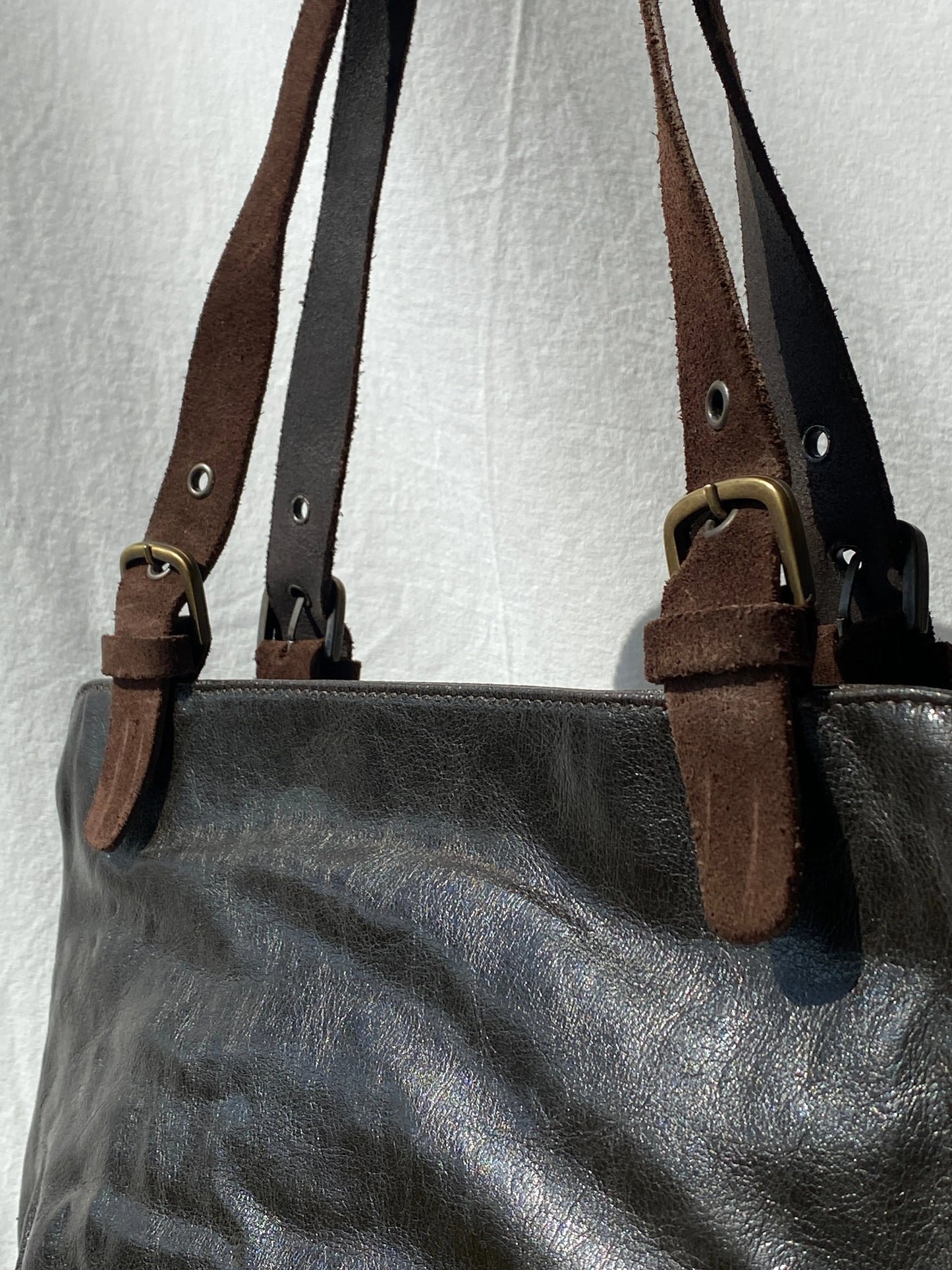 Vintage Malandrino Fringe Dark Brown Genuine Suede Bag - Balagan Vintage Handbags 00s, 90s, bag, genuine leather, shoulder bag, Y2K