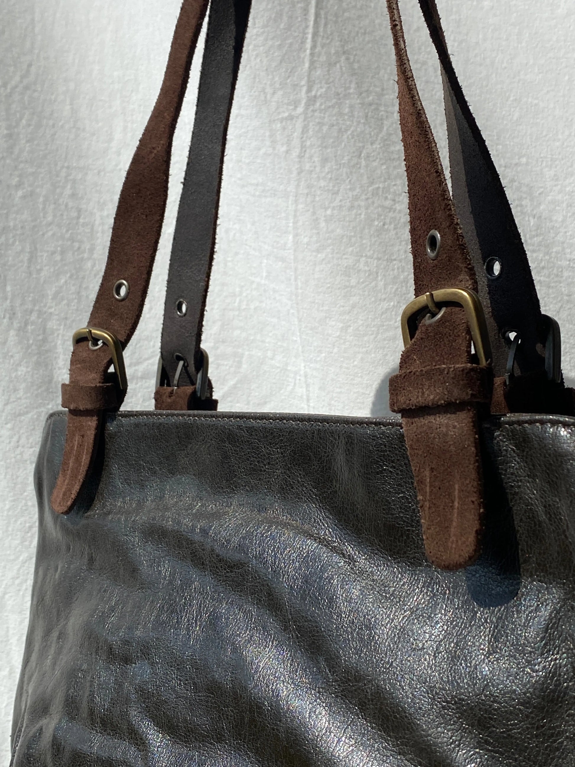 Vintage Malandrino Fringe Dark Brown Genuine Suede Bag - Balagan Vintage Handbags 00s, 90s, bag, genuine leather, shoulder bag, Y2K