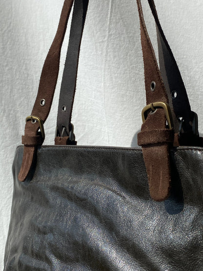 Vintage Malandrino Fringe Dark Brown Genuine Suede Bag - Balagan Vintage Handbags 00s, 90s, bag, genuine leather, shoulder bag, Y2K