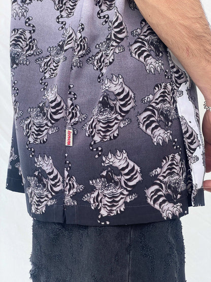 Vintage Maracky Graphic Tiger Shirt - XL - Balagan Vintage Half Sleeve Shirt 90s, Awsam, half sleeve shirt, mens shirt, printed shirt