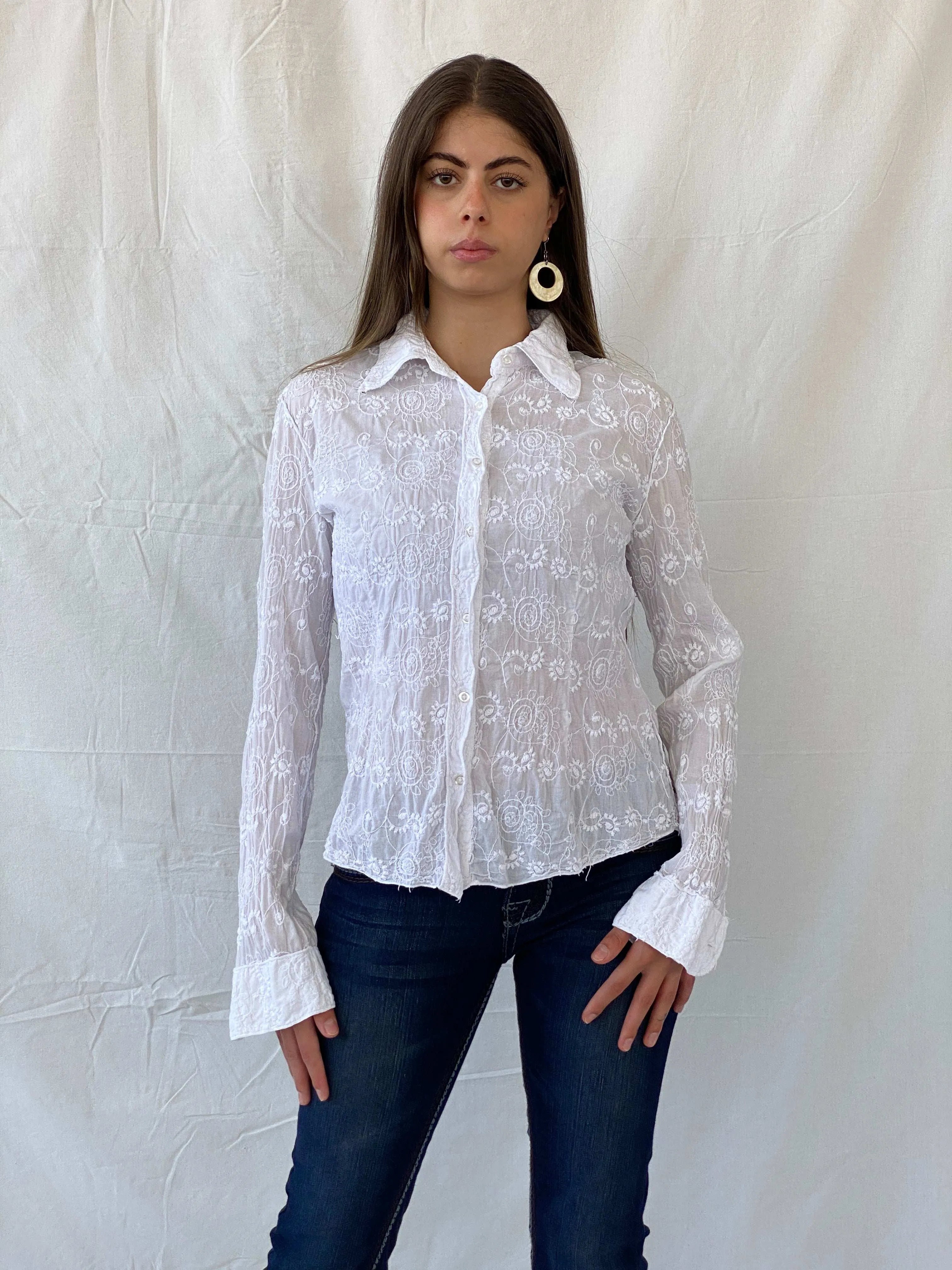 Vintage Marlboro Classics Slim Fit Shirt With Floral Details - M - Balagan Vintage Full sleeve Shirt 00s, 90s, full sleeve shirt, Mira