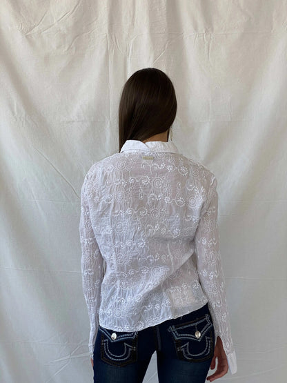 Vintage Marlboro Classics Slim Fit Shirt With Floral Details - M - Balagan Vintage Full sleeve Shirt 00s, 90s, full sleeve shirt, Mira