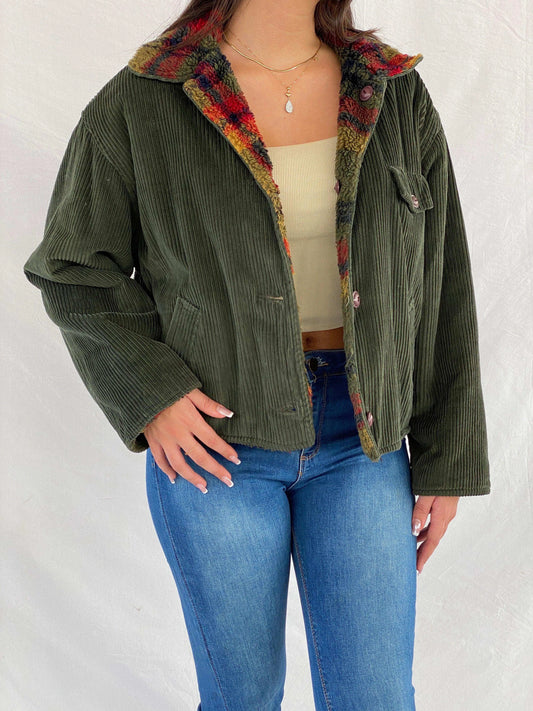 Vintage Maurices Reversible Jacket - Balagan Vintage Corduroy Jacket 00s, 90s, corduroy, corduroy jacket, Rama