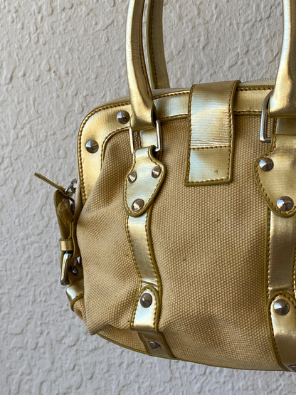 Vintage Metallic Gold Prada Dupe Women’s Mini Handbag - Balagan Vintage Handbags 00s, 90s, bag, handbag, mini handbag, NEW IN, shoulder bag, Y2K