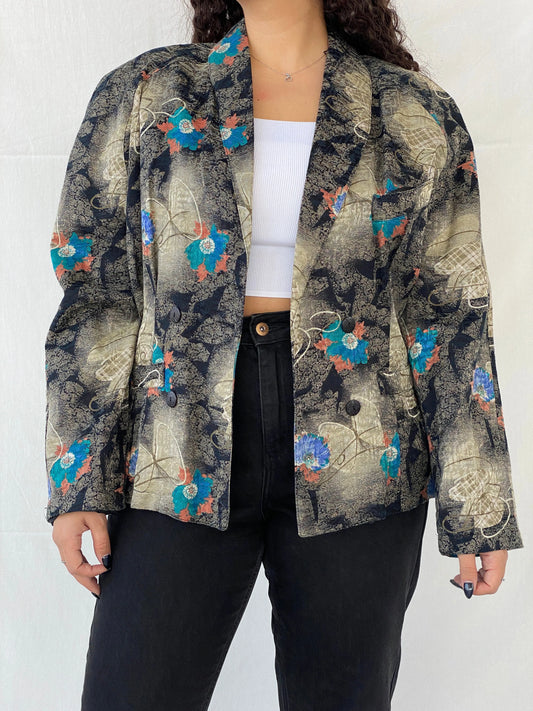 Vintage Miss Helen Granny Style Floral Blazer - XL - Balagan Vintage Blazer blazer, Dina, floral