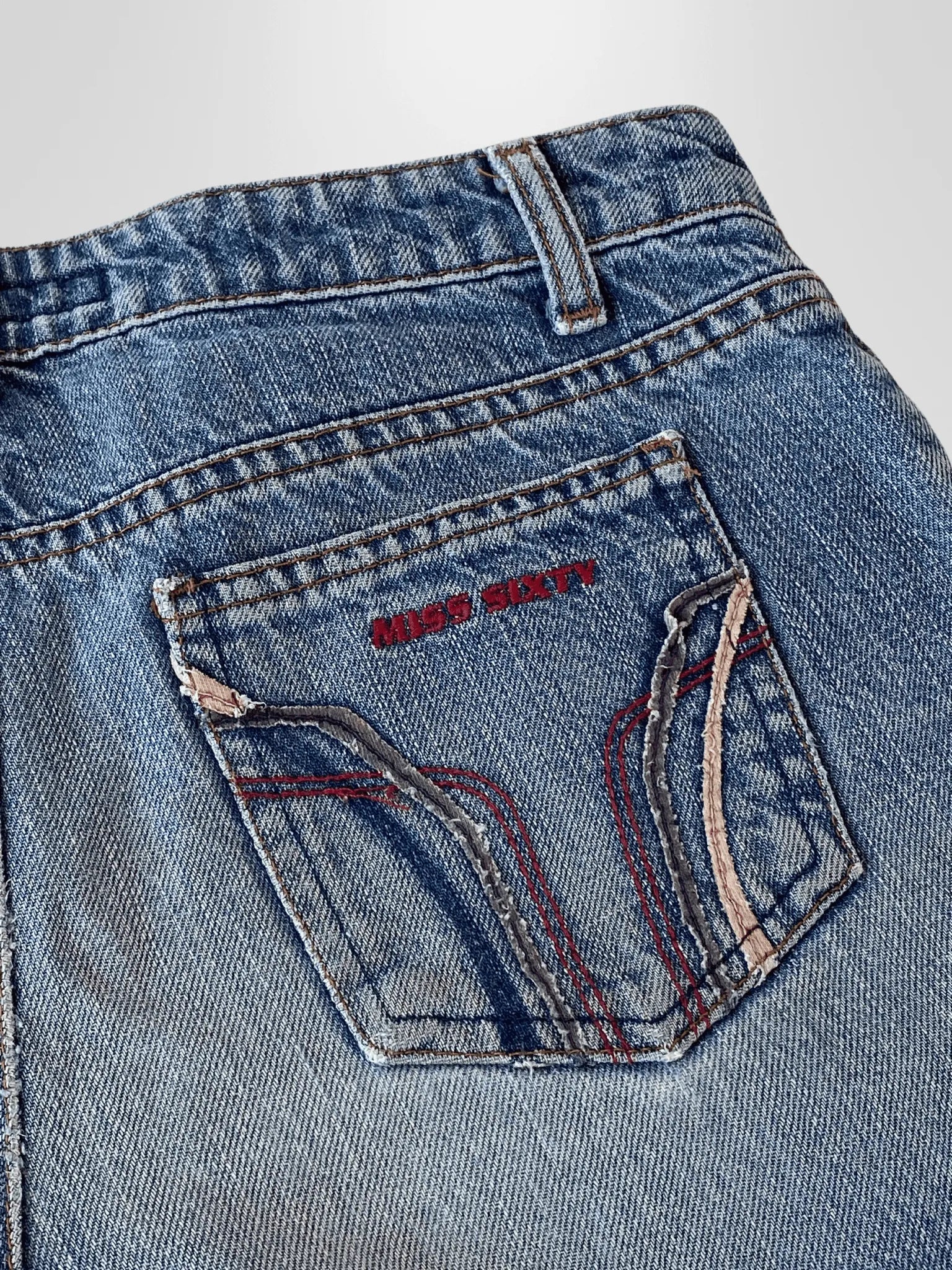 Vintage Miss Sixty Light Wash Hot Mini Denim Shorts - S - Balagan Vintage Shorts 00s, denim, jeans, shorts