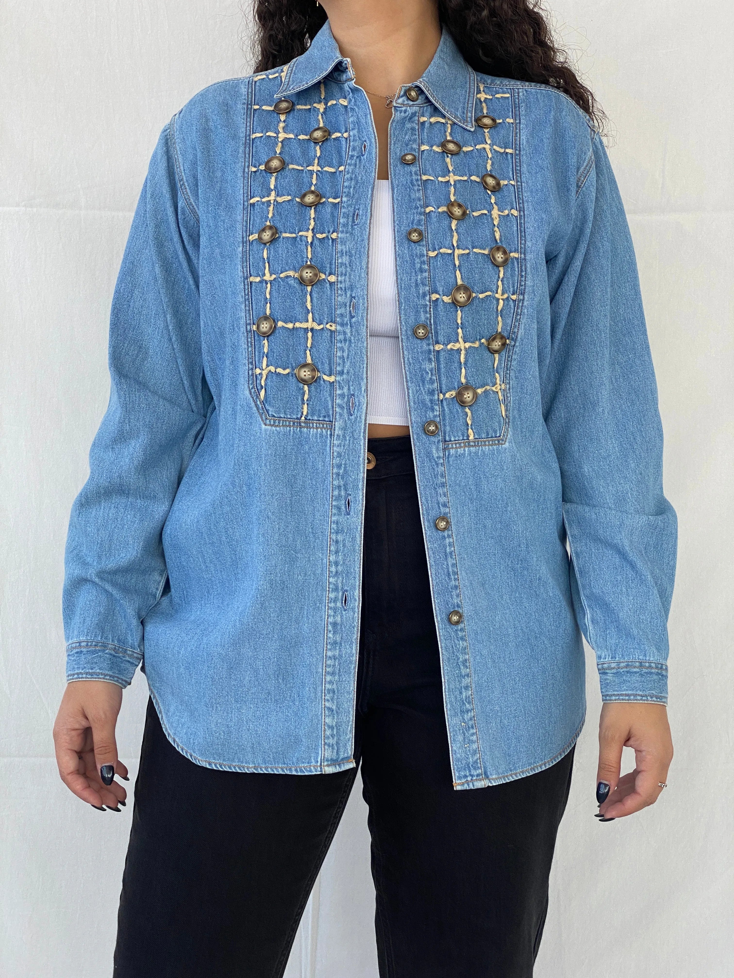 Vintage Northern Isles Buttoned Women’s Denim Shirt - M - Balagan Vintage Denim Shirt denim, denim shirt, Dina, women shirt