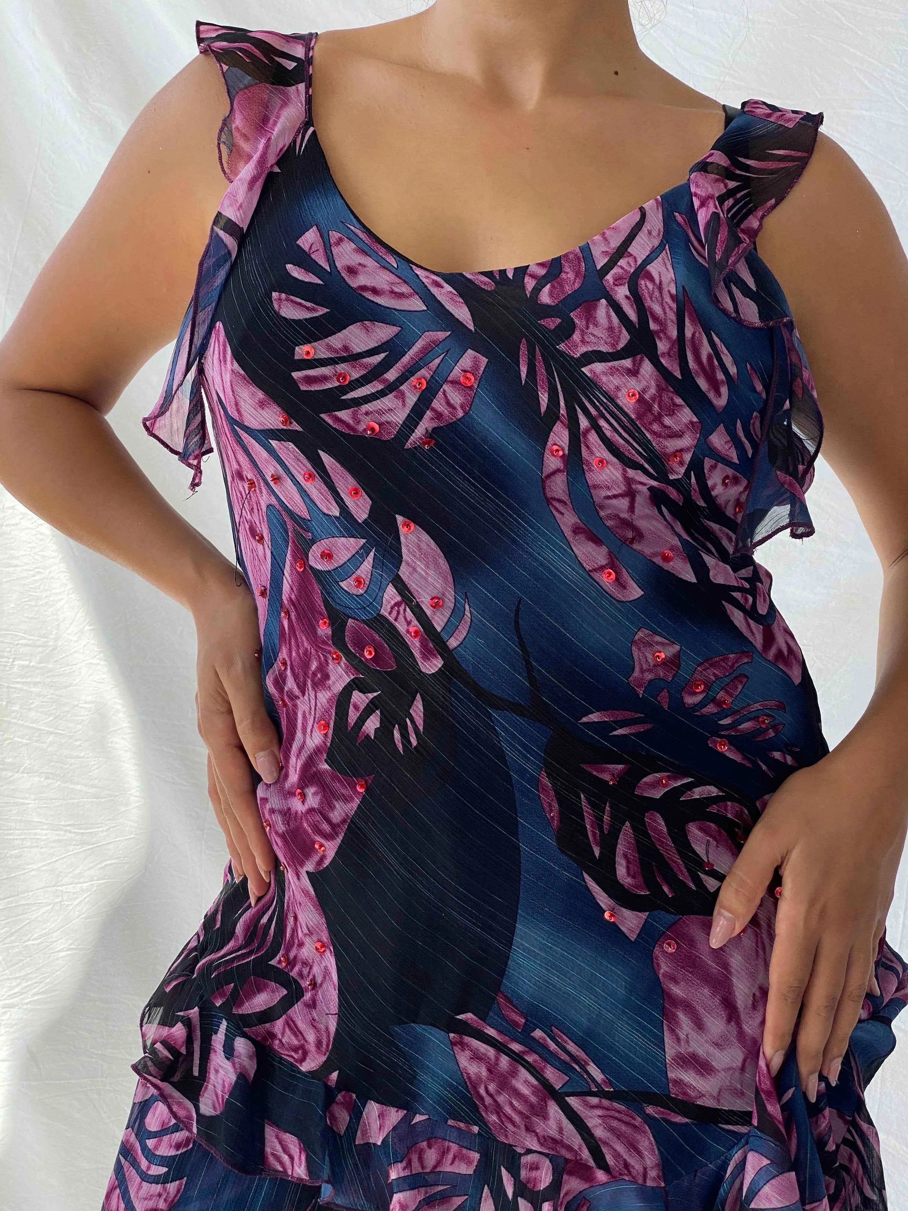 Vintage OLLA OH Floral Midi Dress - Balagan Vintage Midi Dress 00s, 90s, Alaa, Deals, dress, midi dress, Wedding Guest