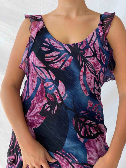 Vintage OLLA OH Floral Midi Dress - Balagan Vintage Midi Dress 00s, 90s, Alaa, Deals, dress, midi dress, Wedding Guest