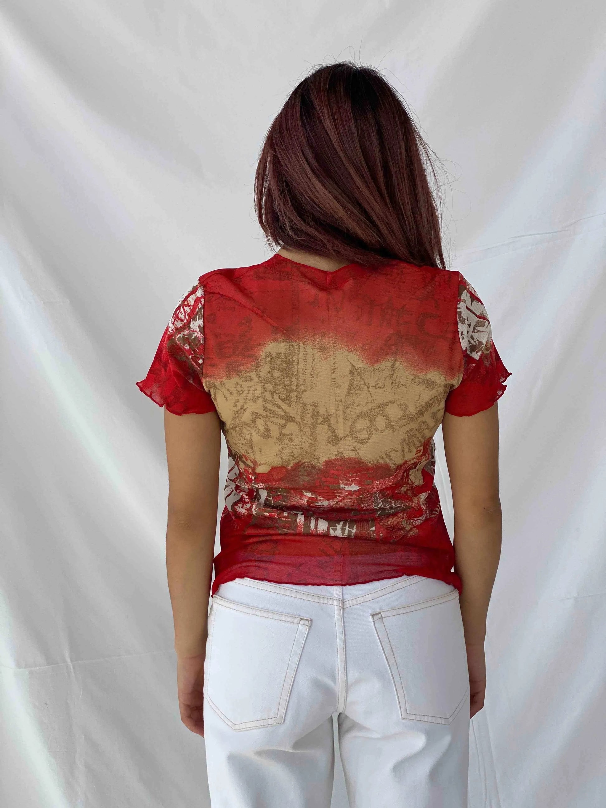 Vintage Patricebreal Top - Balagan Vintage Half Sleeve Top 00s, 90s, Taima