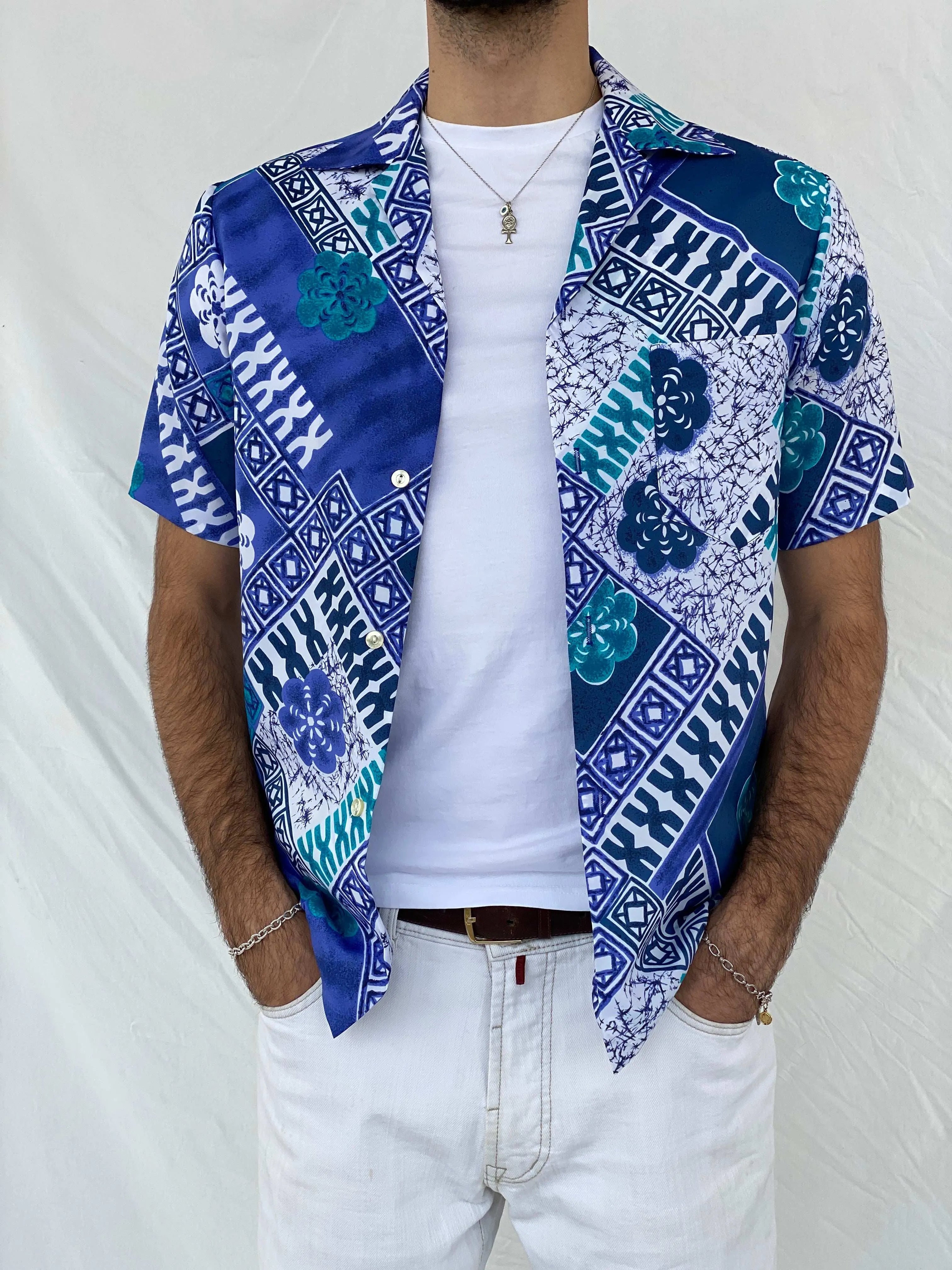 Vintage Pomare Hawaii Printed Summery Shirt Size S - Balagan Vintage Half Sleeve Shirt 00s, 90s, Awsam, half sleeve shirt, printed shirt