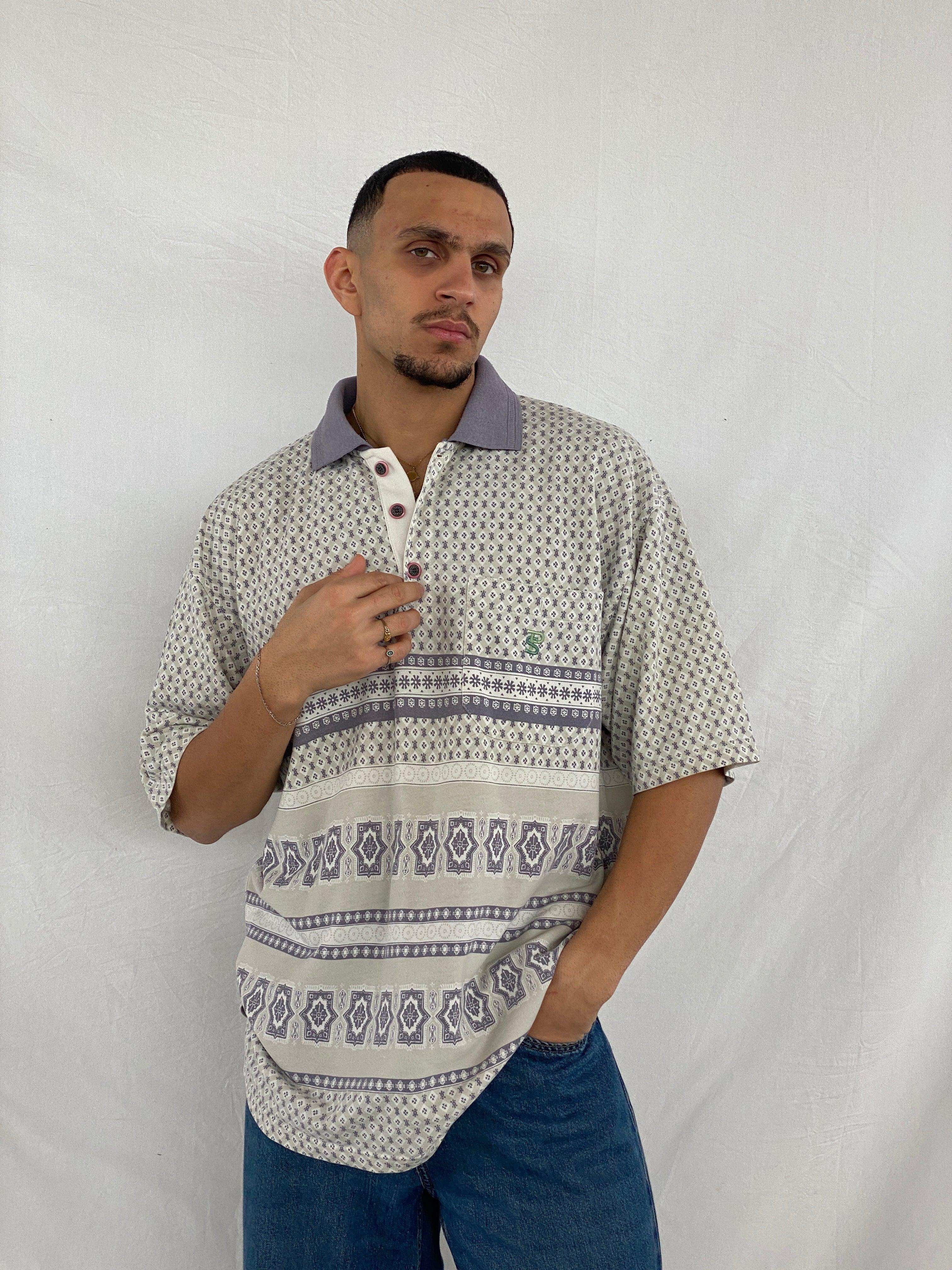 Vintage Present Styles Half-Sleeve Top - Balagan Vintage Shirts & Tops 90s, Abdullah, men top, Top